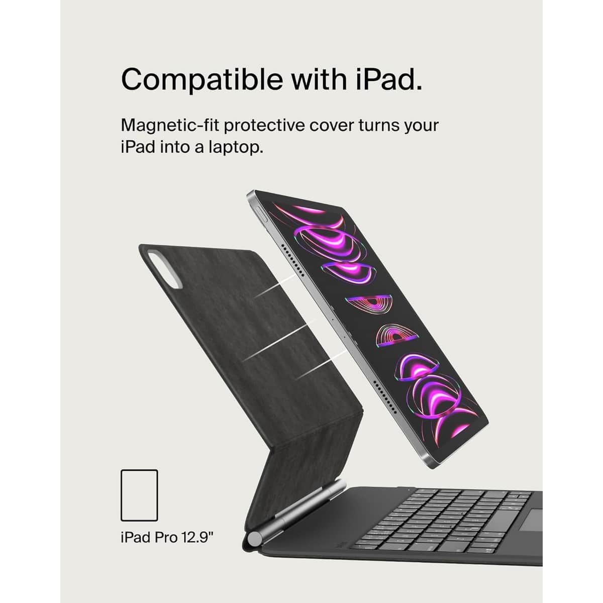 Belkin English/Arabic Wireless Keyboard Case for iPad Pro 12.9"