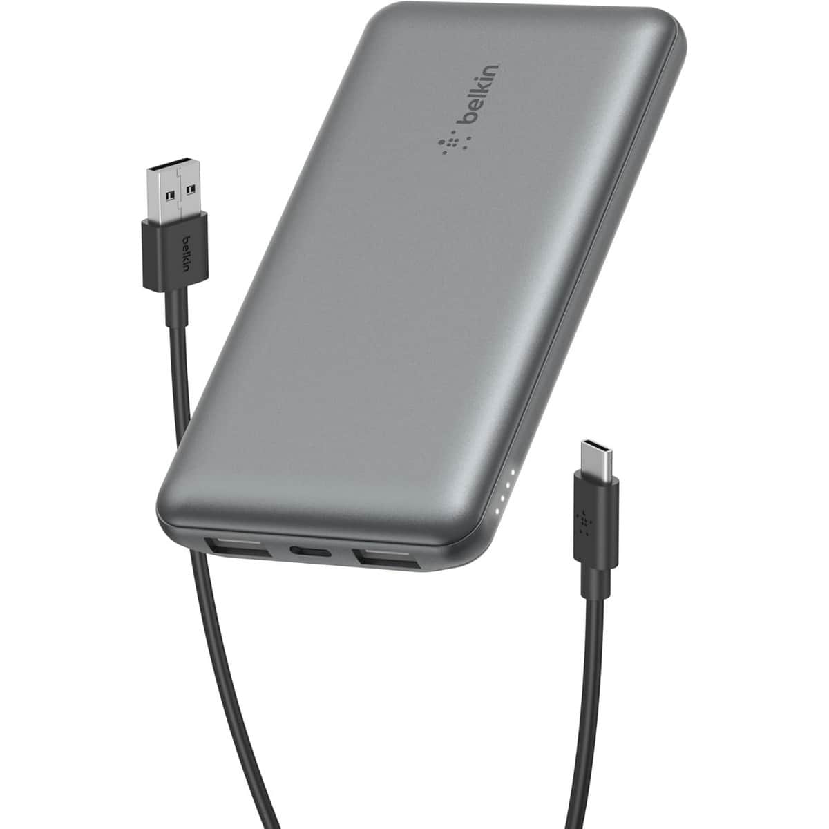 بيلكن باور بانك بوست تشارج بسعة 10000mAh مع 3 منافذ وطقم كابل USB-A إلى USB-C