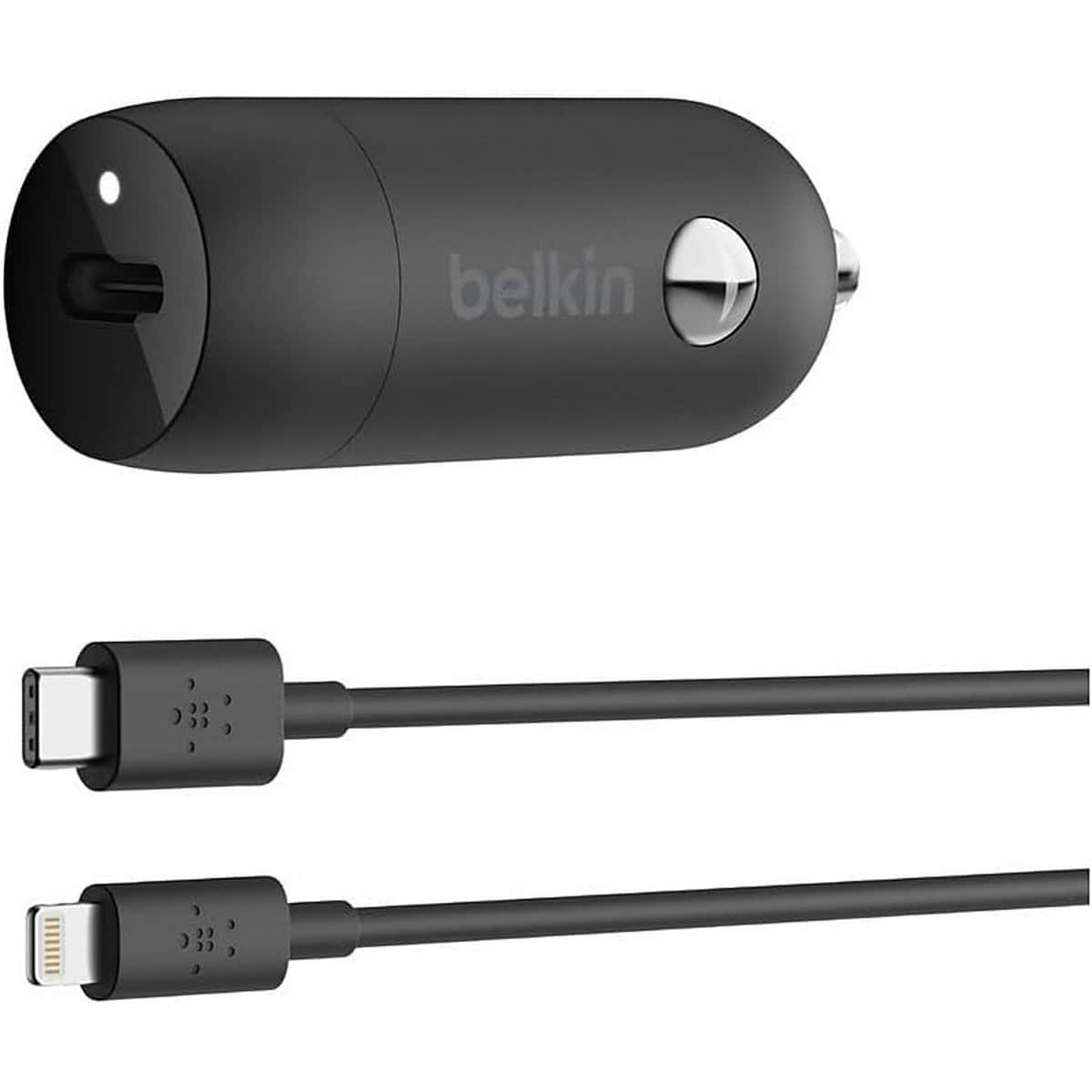 بيلكن PD 20W شاحن سيارة USB-C مع طقم كابل Lightning
