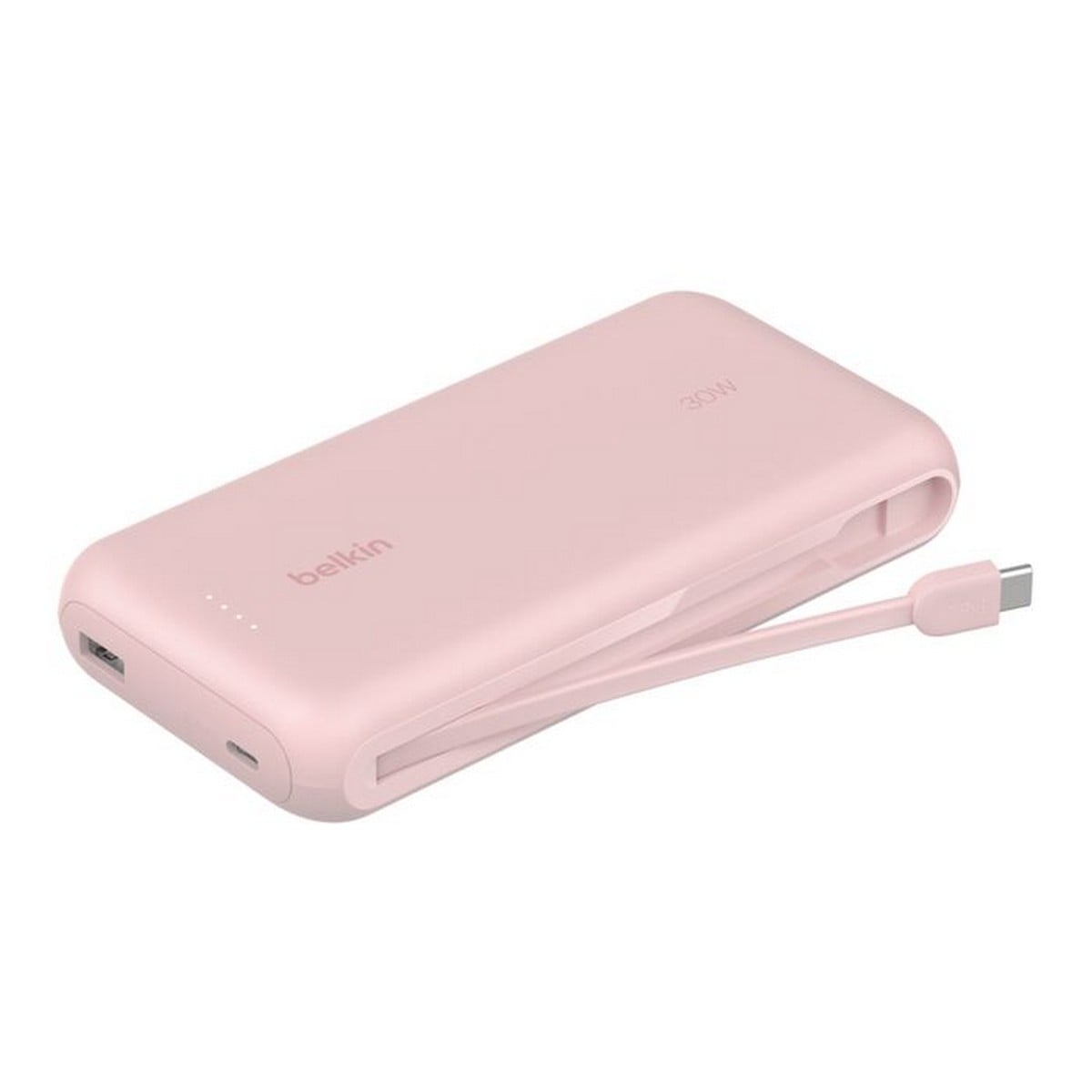 Belkin Pink Boost Charge PD 30W 20000mAh Built-In USB-C Cable Power Bank
