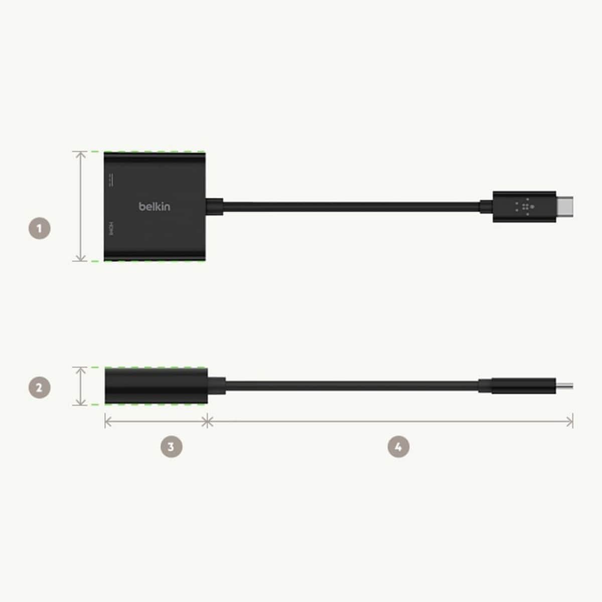 بيلكن محول USB-C إلى HDMI مع الشحن