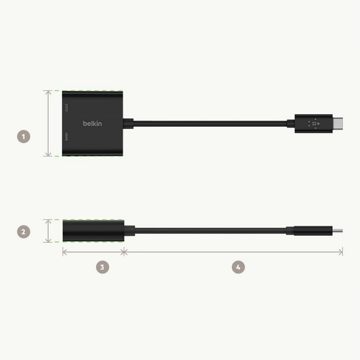 بيلكن محول USB-C إلى HDMI مع الشحن