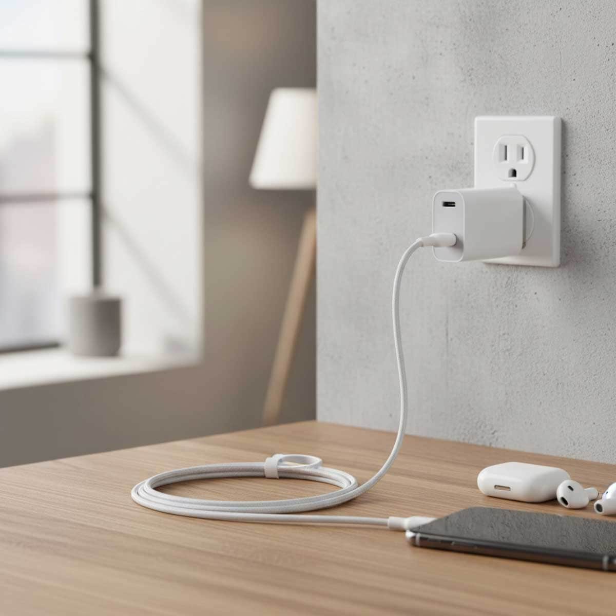 بيلكن كابل USB-C ولايتنينج مضفر PCR 2 في 1 بطول 1.5 متر