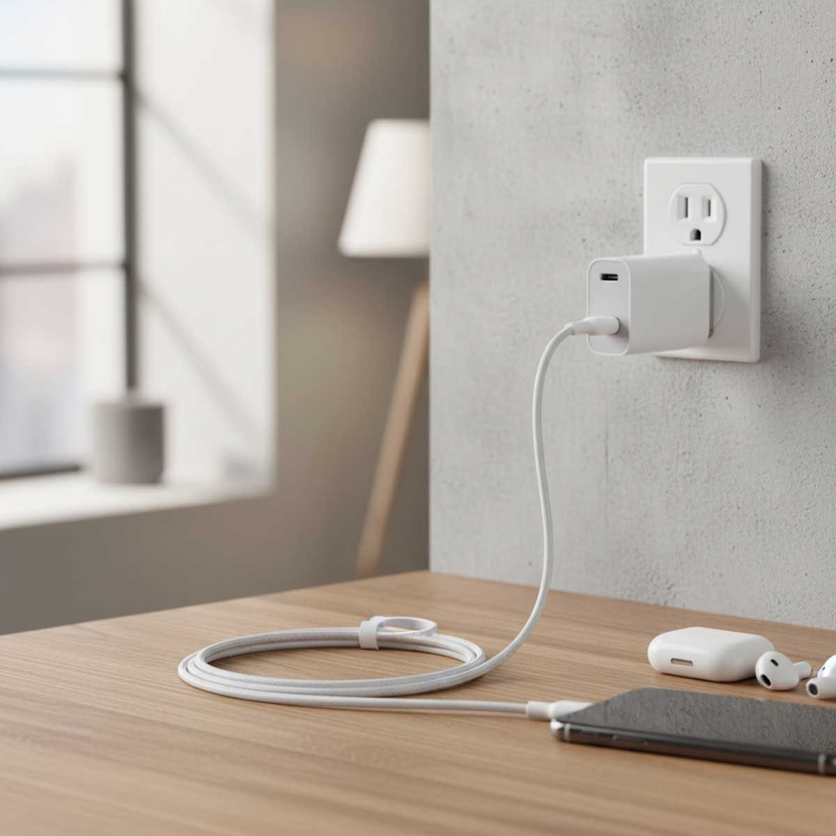 بيلكن كابل USB-C ولايتنينج مضفر PCR 2 في 1 بطول 1.5 متر