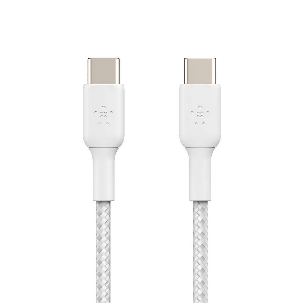 Belkin White 1m Boost Charge Braided 60W USB-C to USB-C Cable