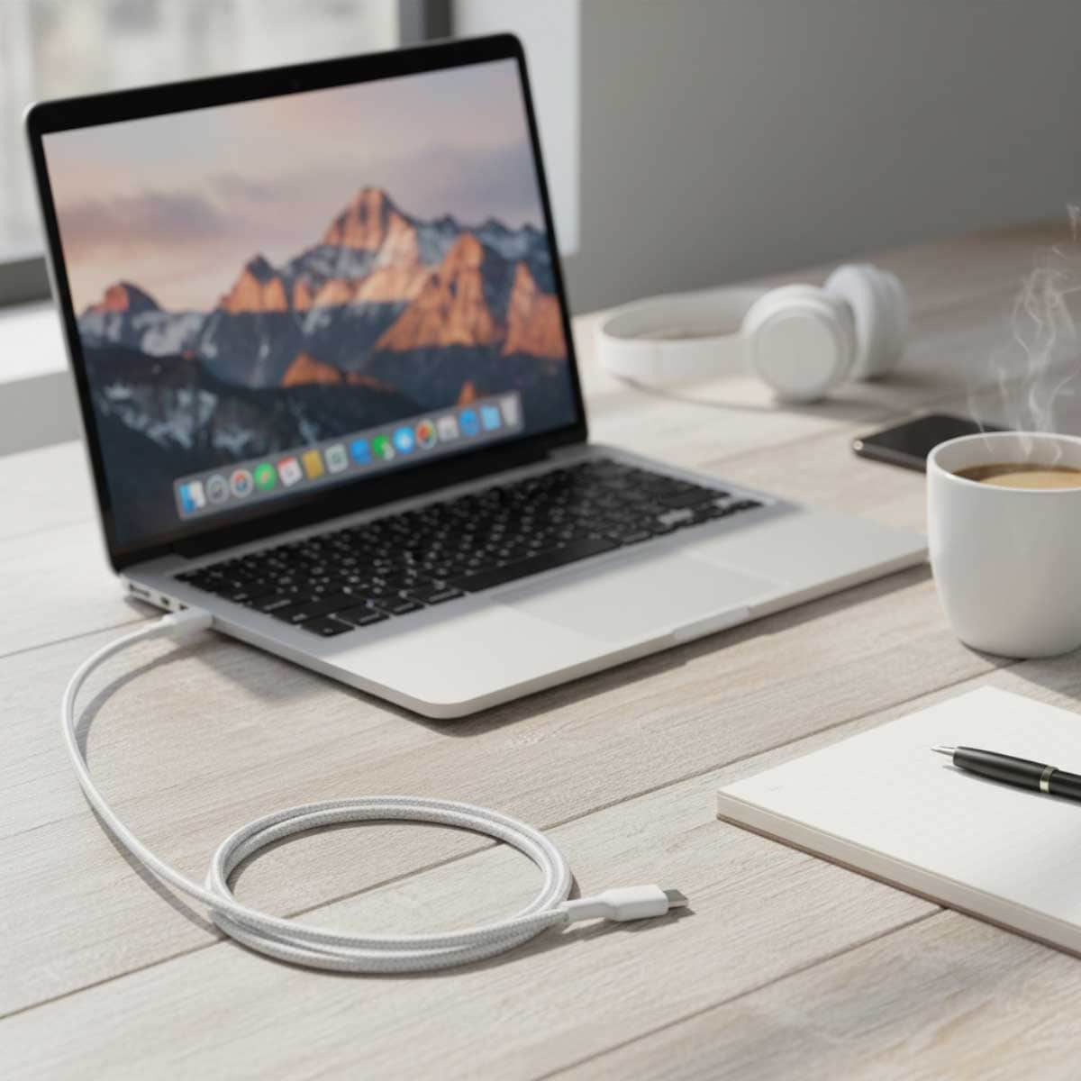 بيلكن كابل بوست تشارج مضفر USB-C إلى USB-C بقدرة 60 واط
