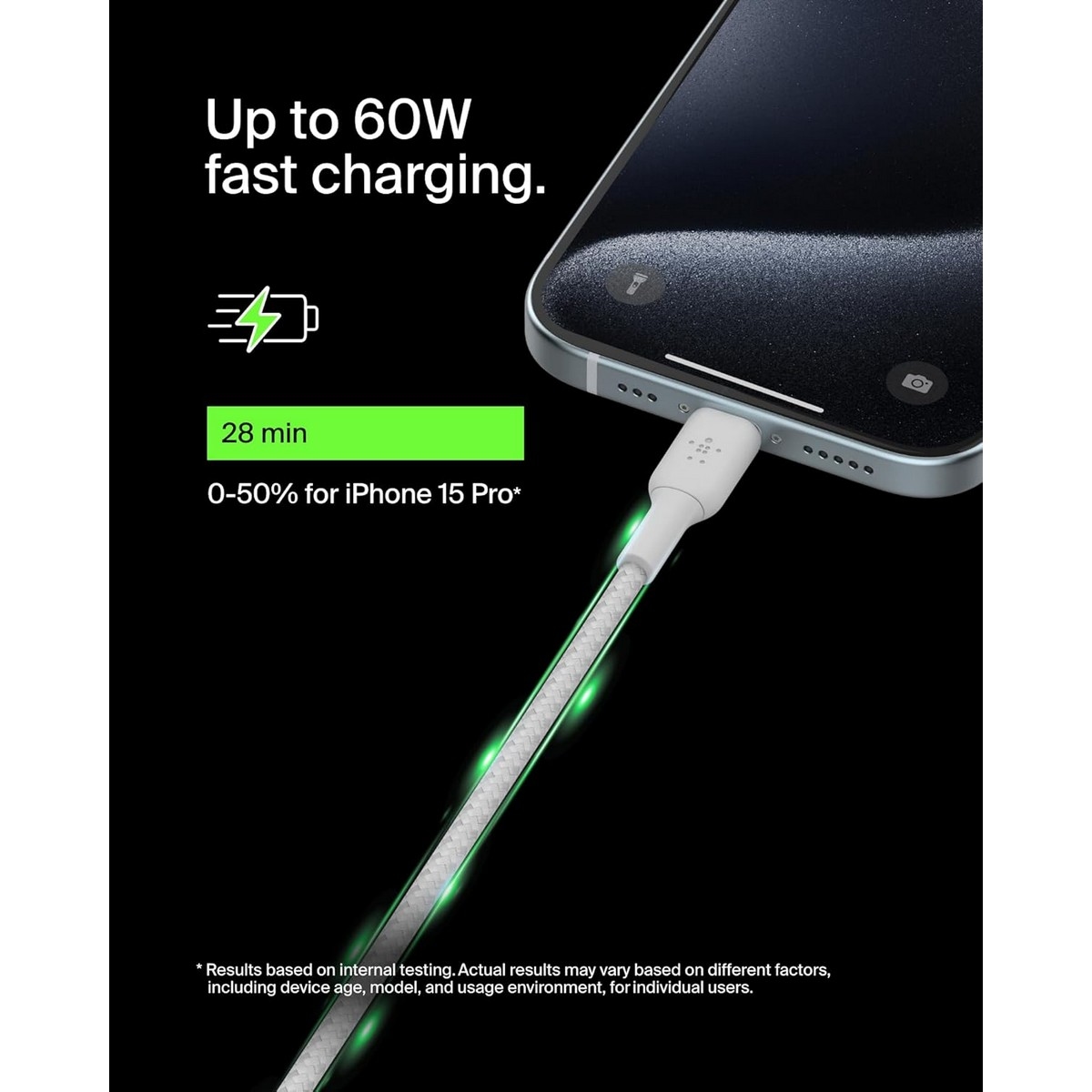 Belkin Boost Charge Braided 60W USB-C to USB-C Cable