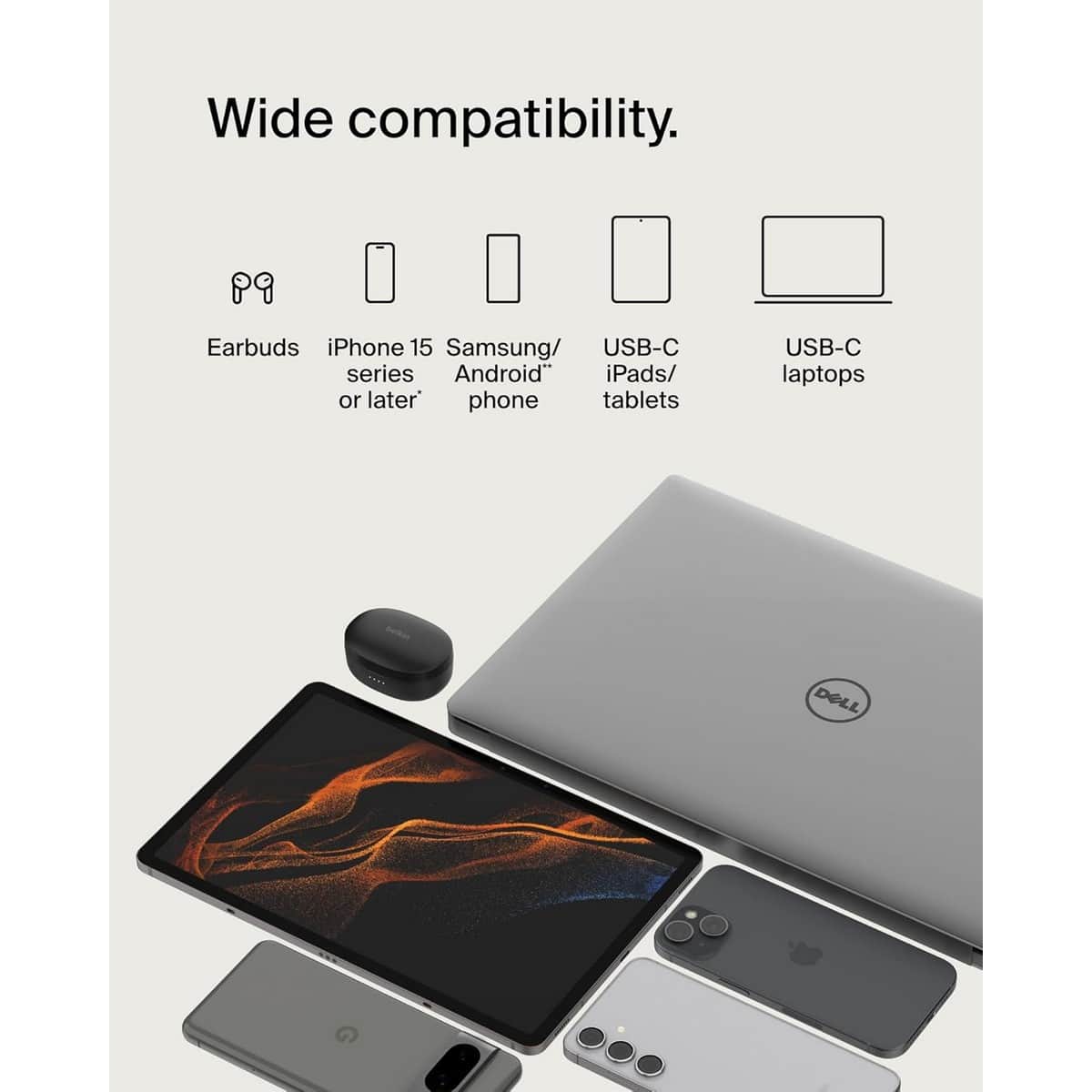 بيلكن كابل بوست تشارج مضفر USB-C إلى USB-C بقدرة 60 واط