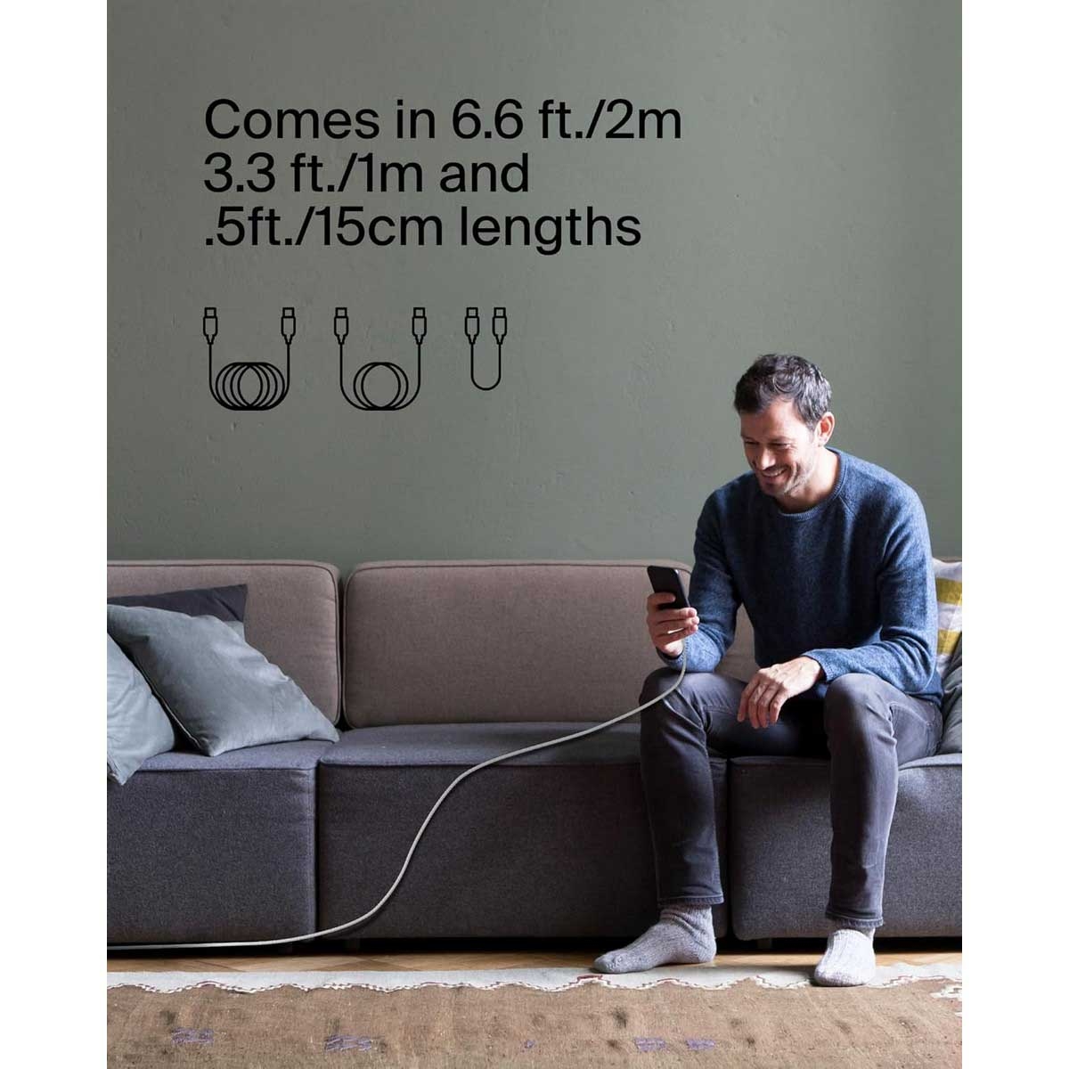 Belkin Boost Charge Braided 60W USB-C to USB-C Cable
