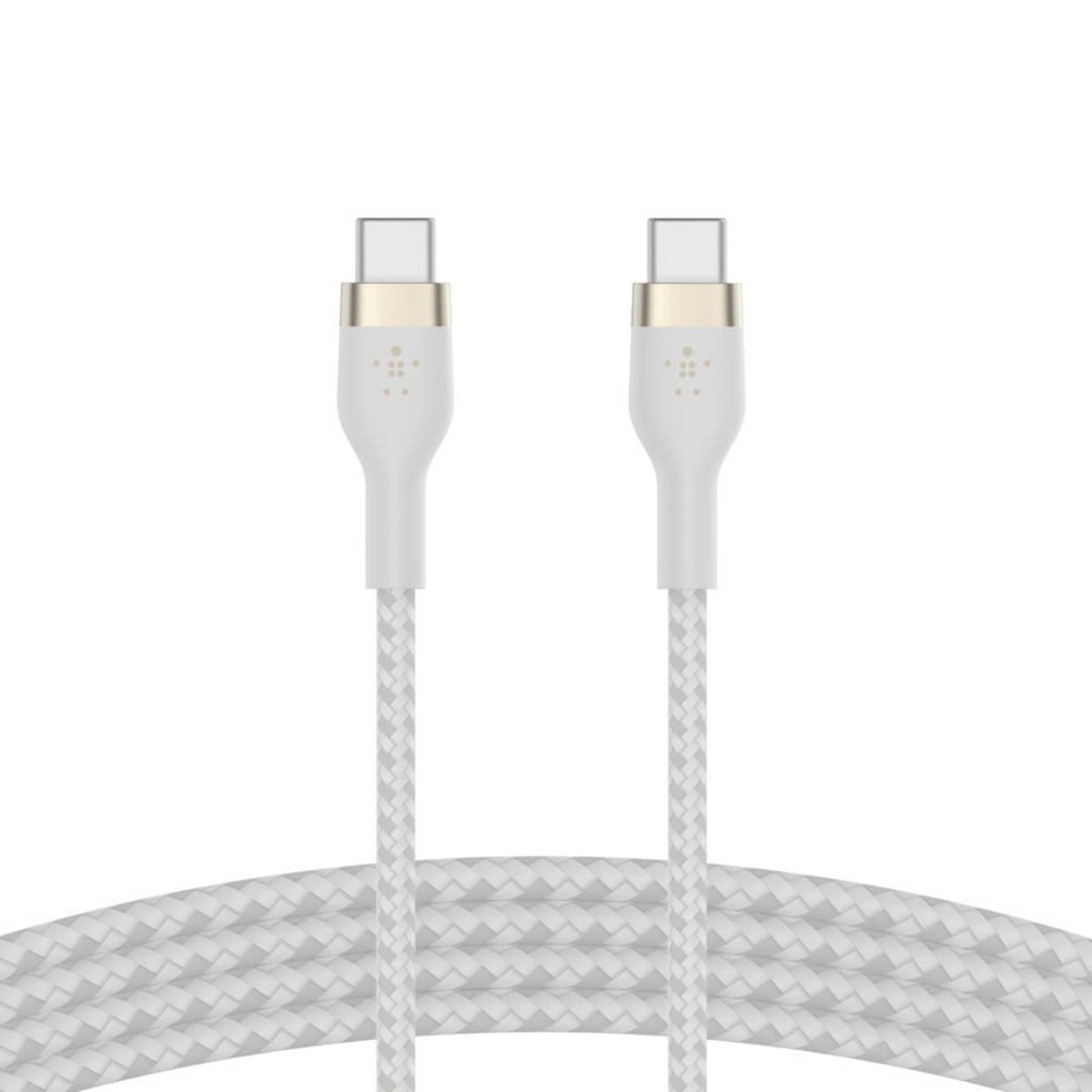 بيلكن أبيض كابل USB-C إلى USB-C من سلسلة بوست تشارج برو Flex بطول 1 متر