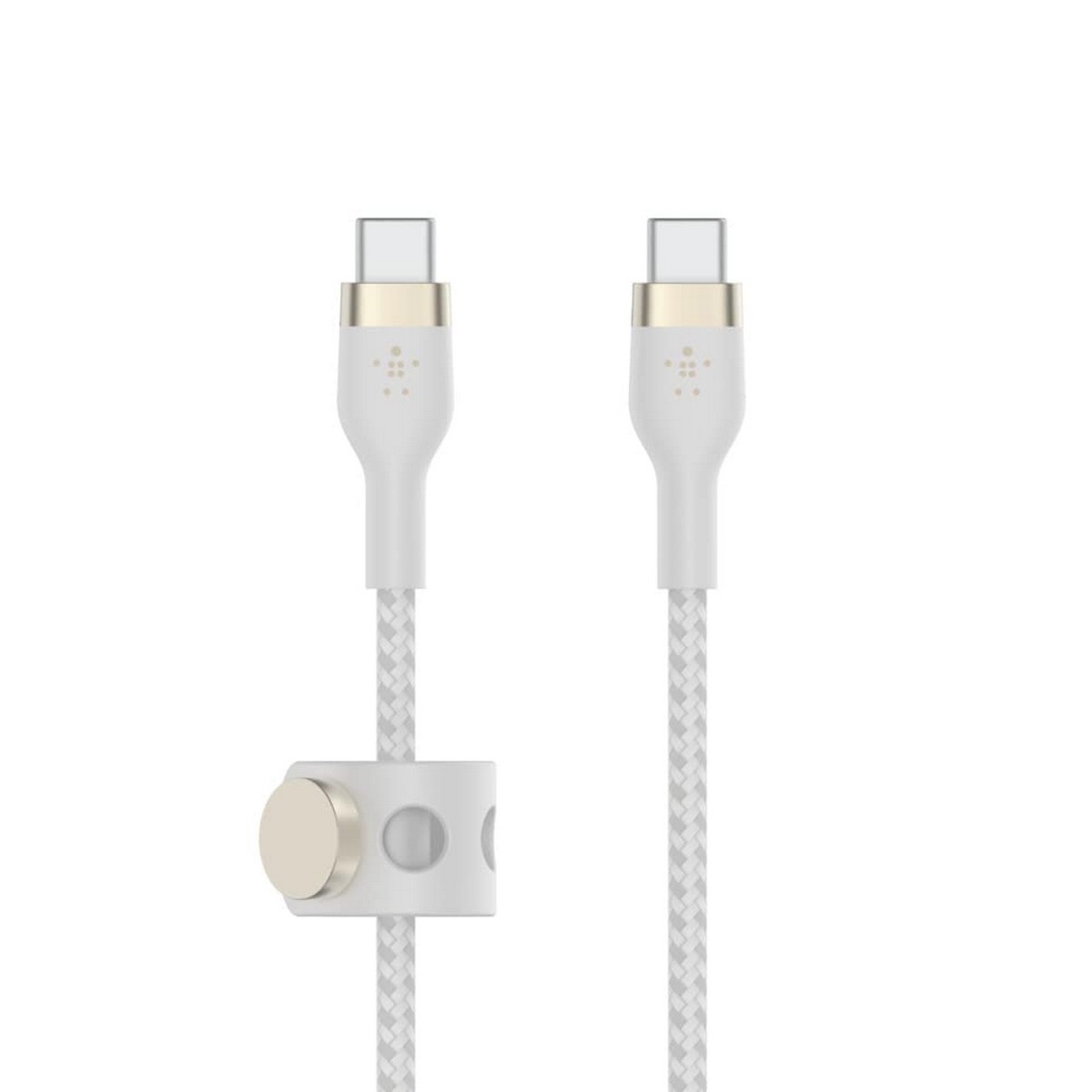 بيلكن أبيض كابل USB-C إلى USB-C من سلسلة بوست تشارج برو Flex بطول 1 متر