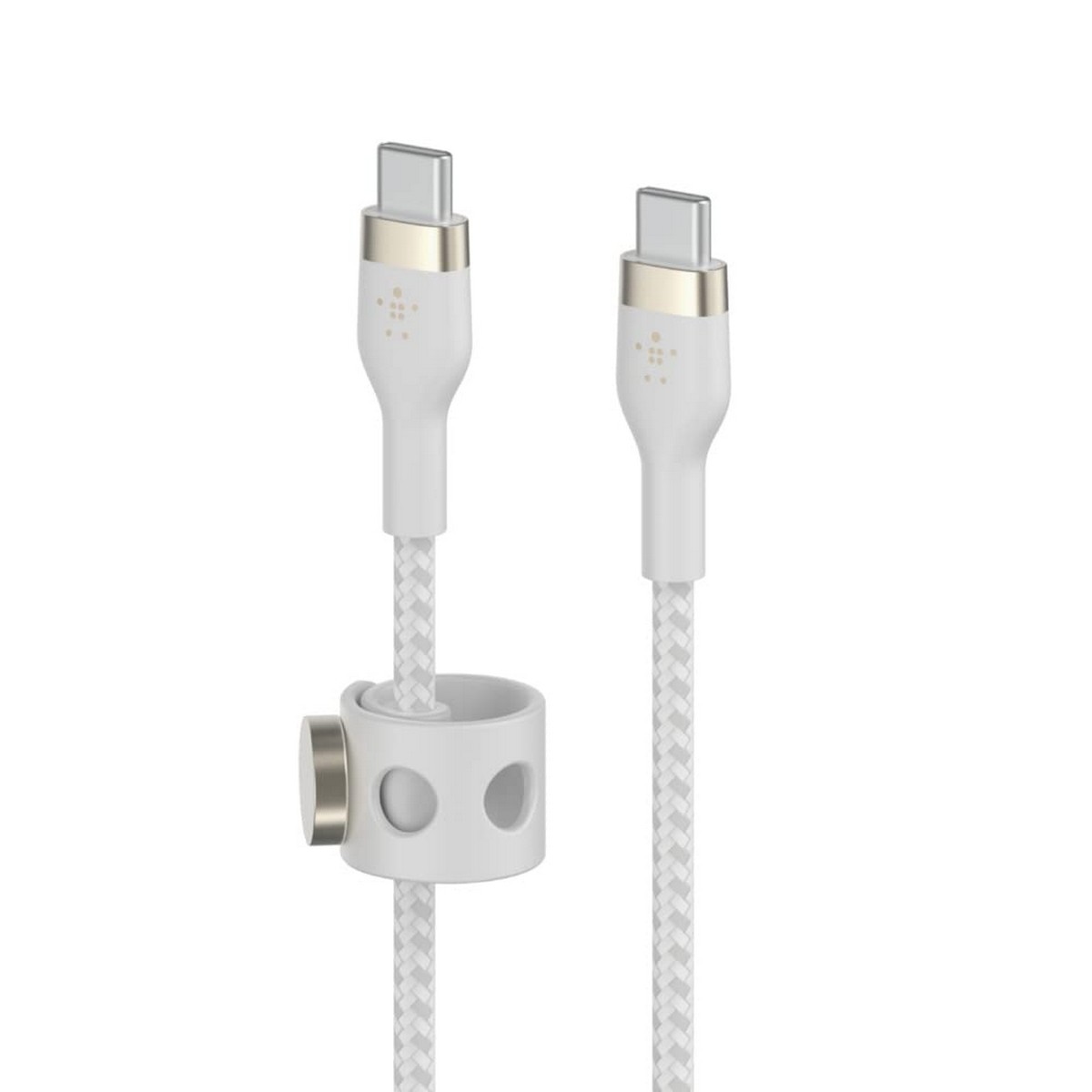 بيلكن أبيض كابل USB-C إلى USB-C من سلسلة بوست تشارج برو Flex بطول 1 متر