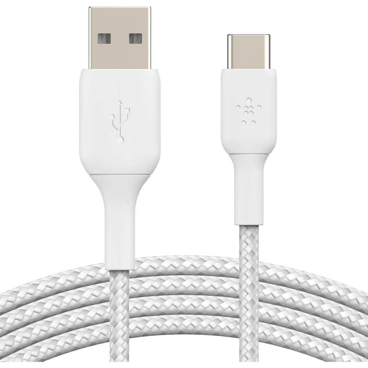 بيلكن كابل بوست تشارج مضفر USB-A إلى USB-C