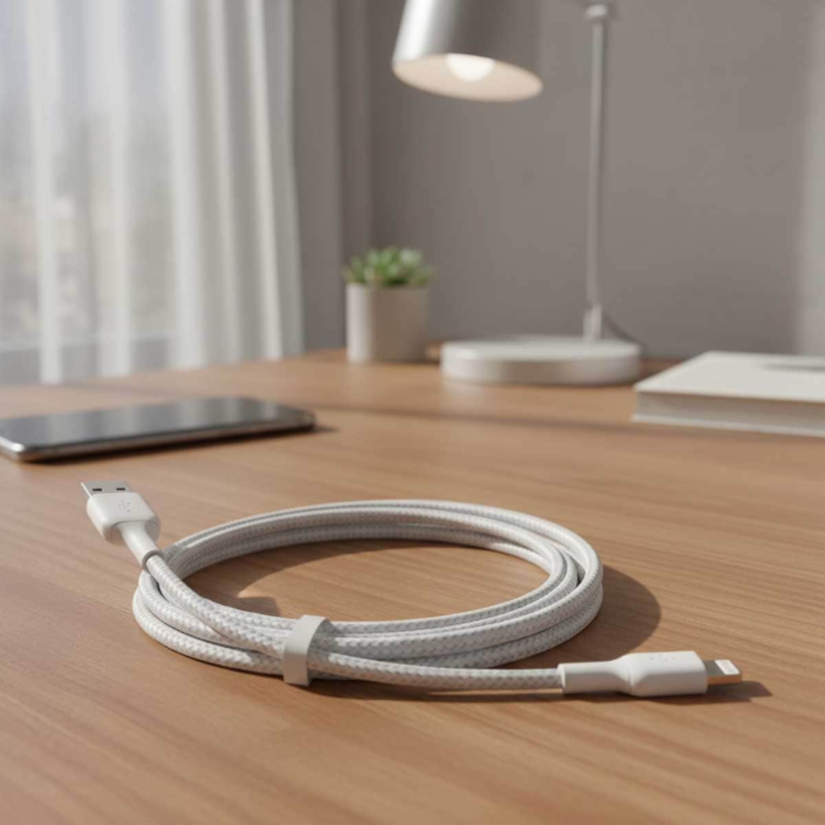 بيلكن كابل بوست تشارج مضفر USB-A إلى لايتنينج