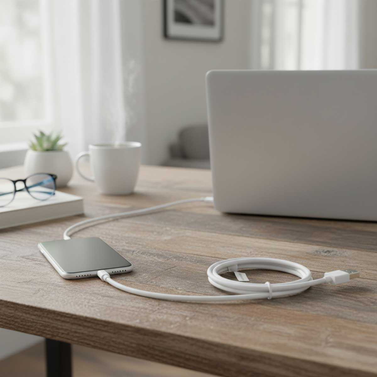 بيلكن أبيض كابل USB-C إلى USB-C مجدول بقدرة 100 واط بطول 3 متر