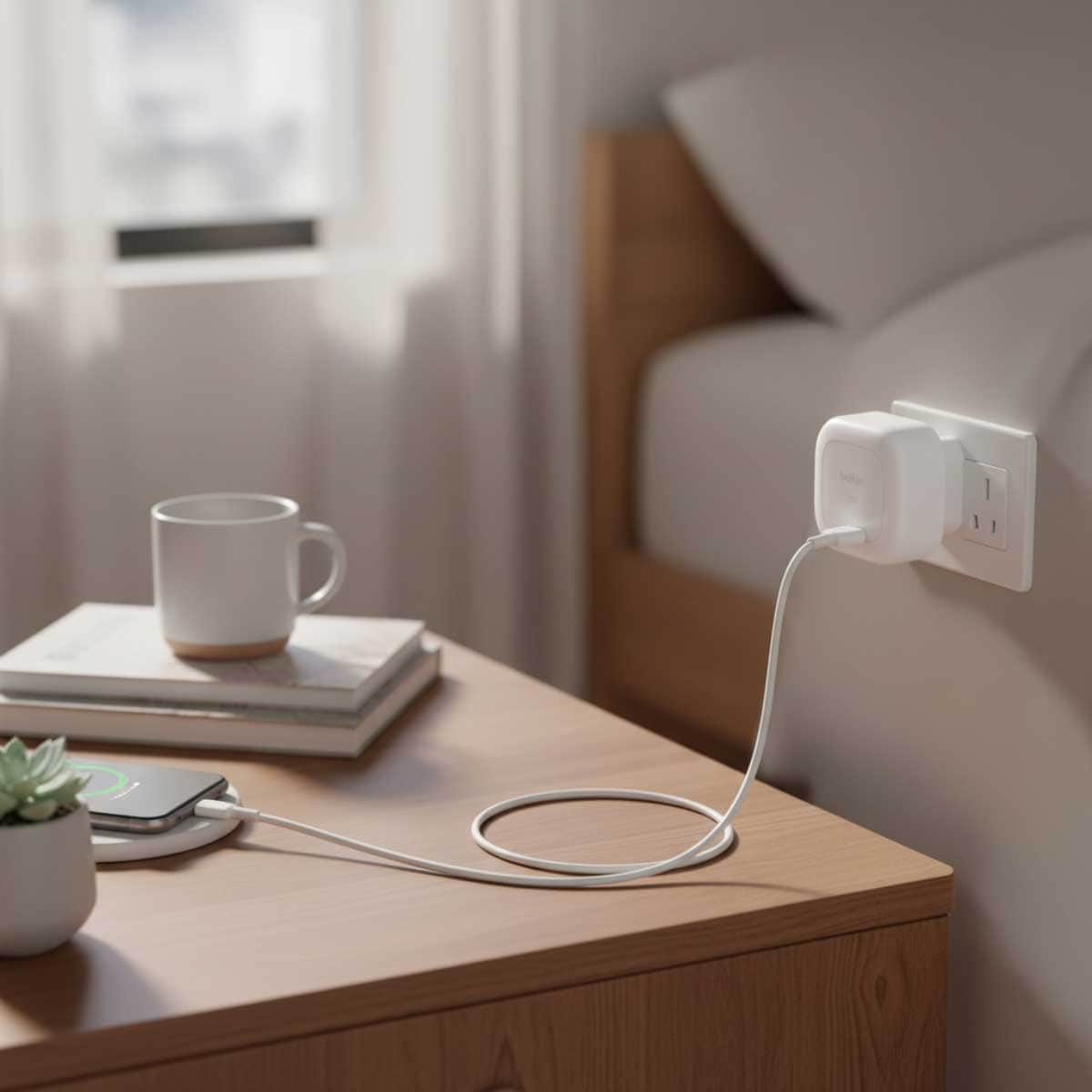 Belkin White Boost Charge 20W USB-C Cube Wall Charger & 1m USB-C to USB-C Cable Set
