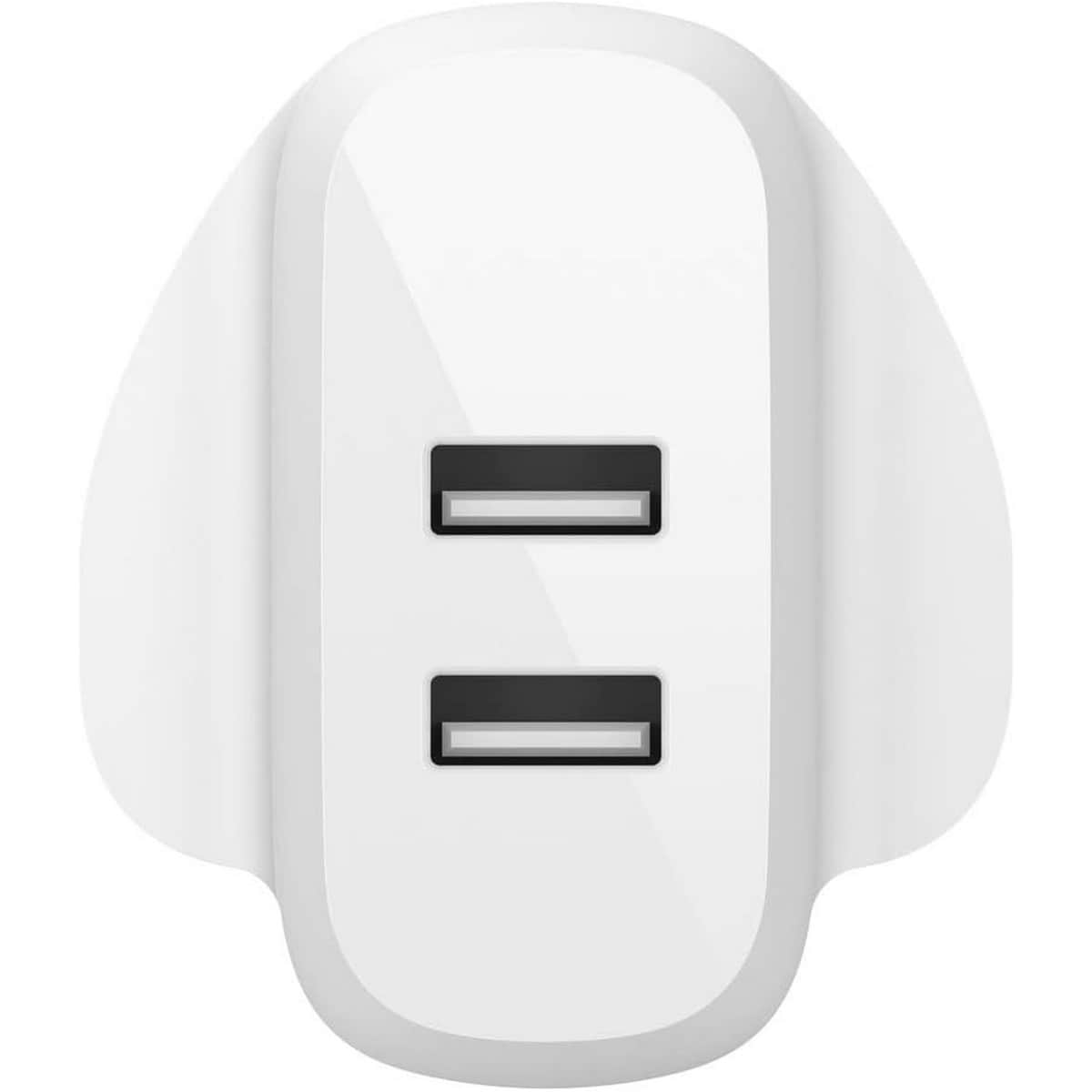 Belkin White Boost Charge 24W 2-Port USB-A Wall Charger