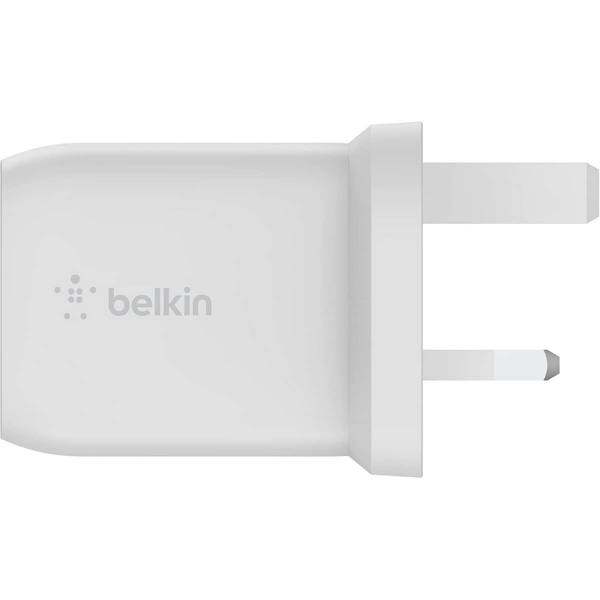 Belkin White Boost Charge GaN 65W 2-Port USB-C Wall Charger & 2m 5A USB-C to USB-C Cable Set