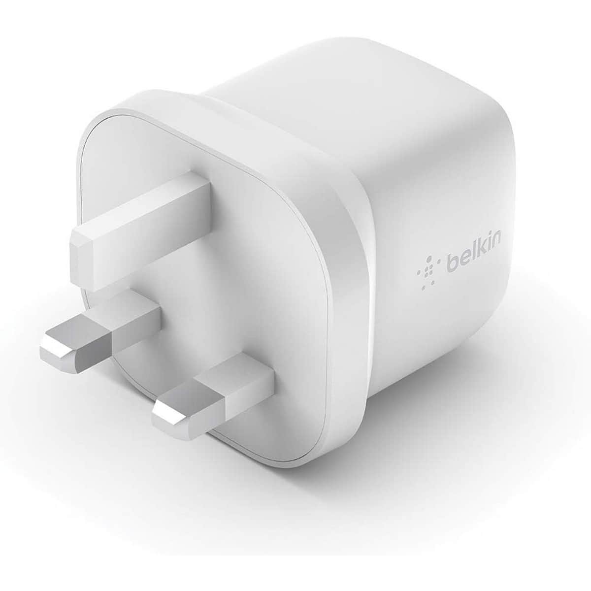 بيلكن أبيض بوست تشارج GaN PD 30W شاحن حائط USB-C