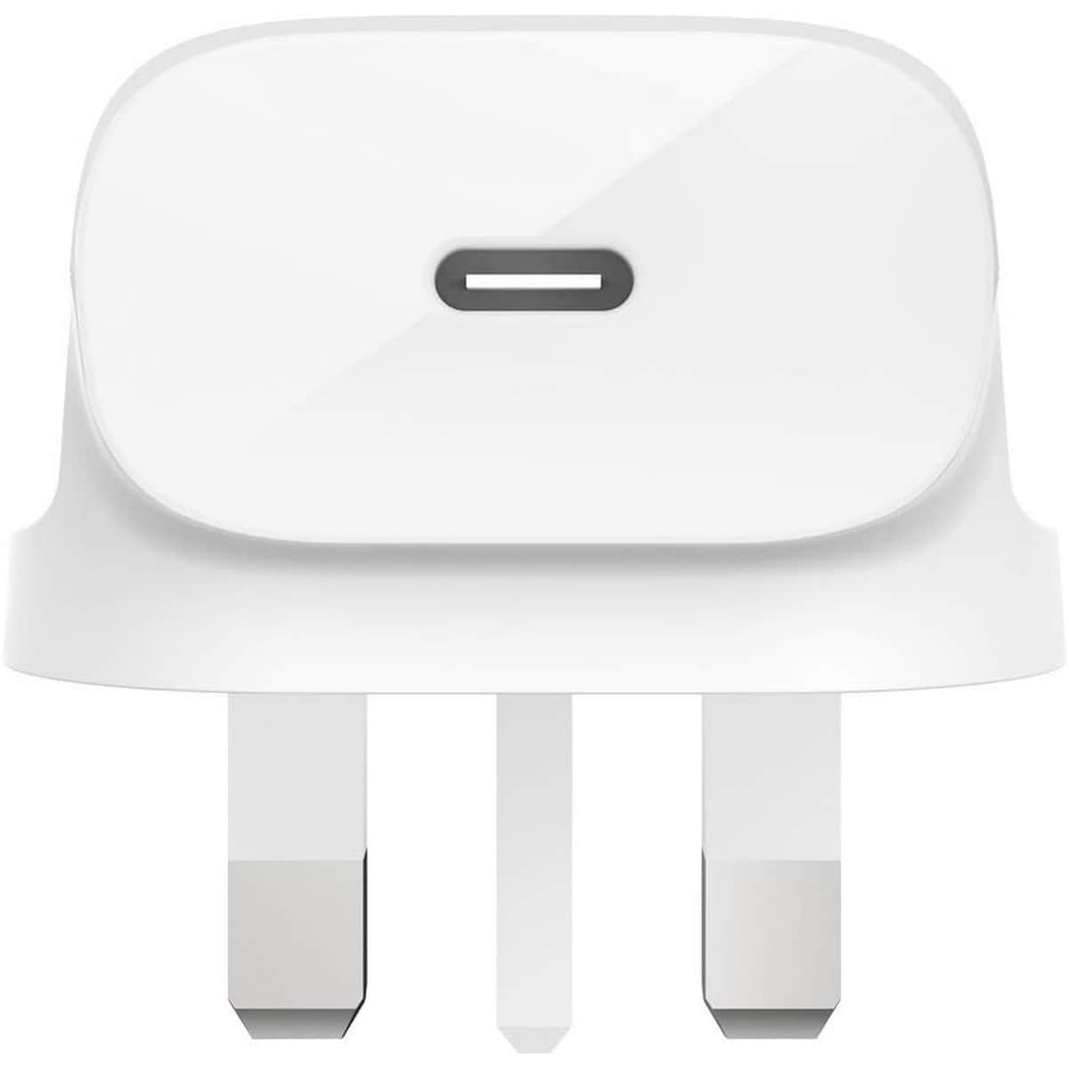 بيلكن أبيض بوست تشارجr PD 20W شاحن حائط USB-C مع طقم كابل Lightning