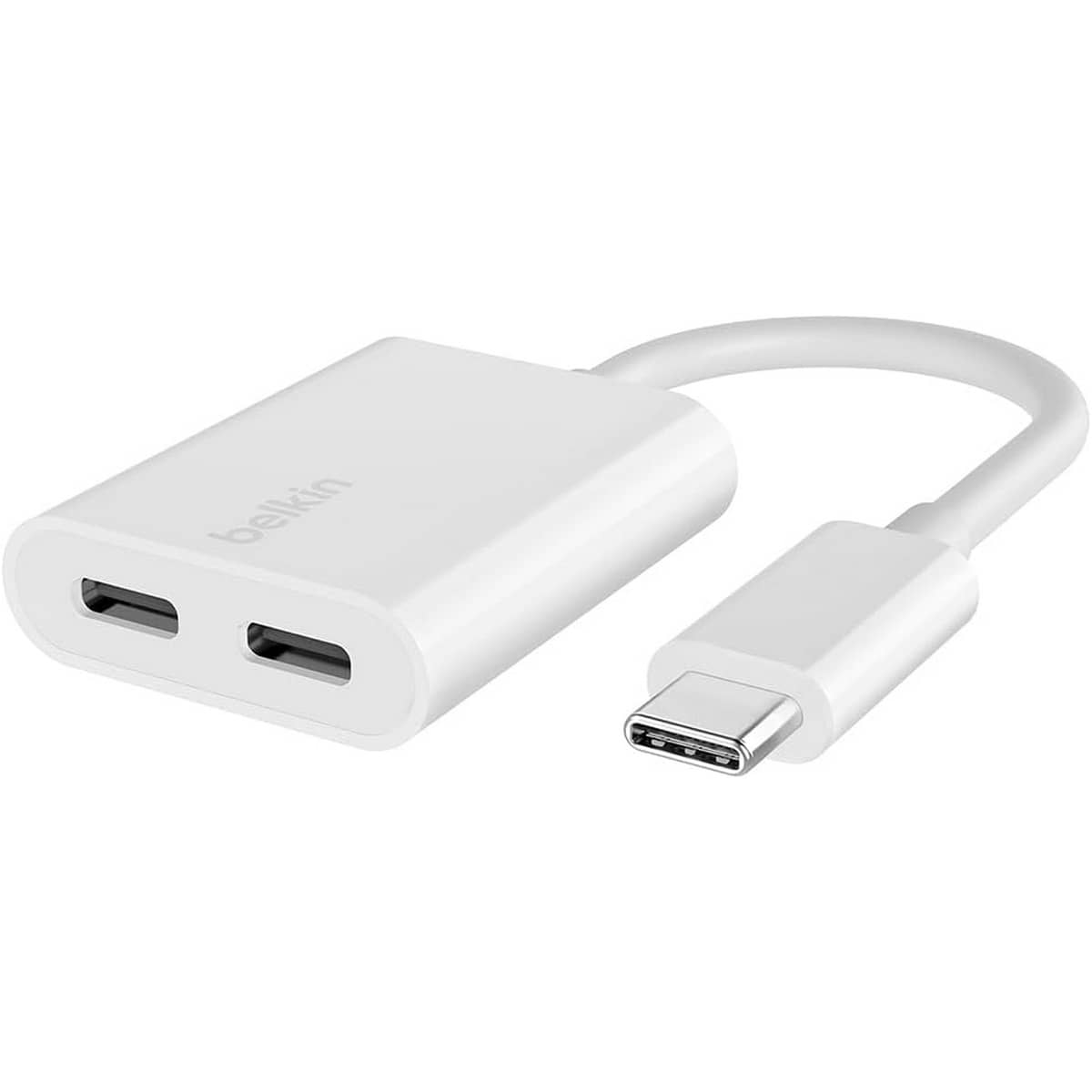 بيلكن محول كونيكت USB-C للصوت والشحن باللون الأبيض