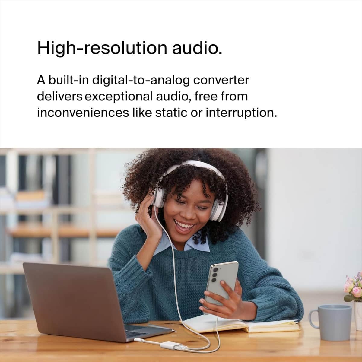 بيلكن كونيكت محول USB-C للصوت والشحن