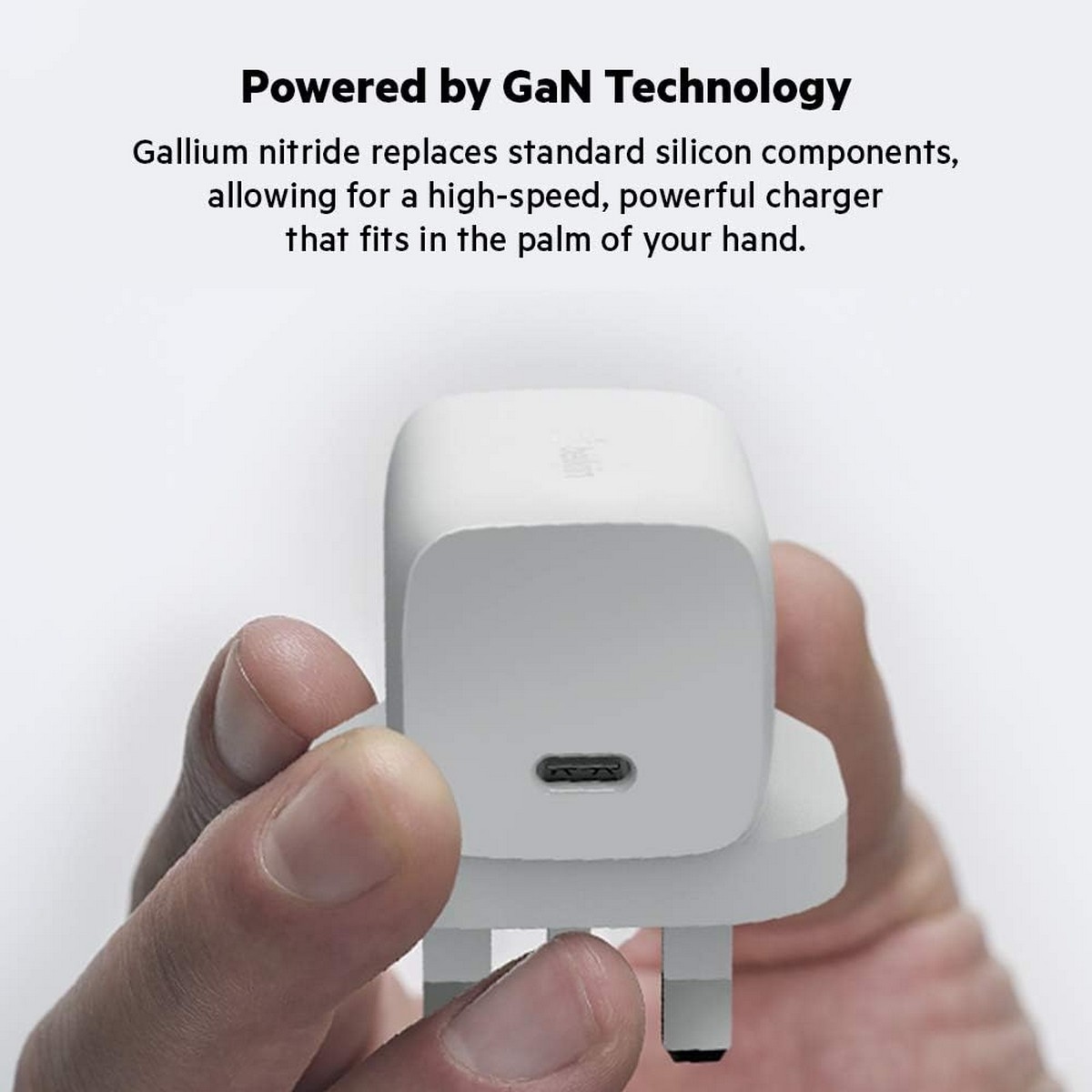 بيلكن أبيض شاحن حائط GaN USB-C بقدرة 60 واط