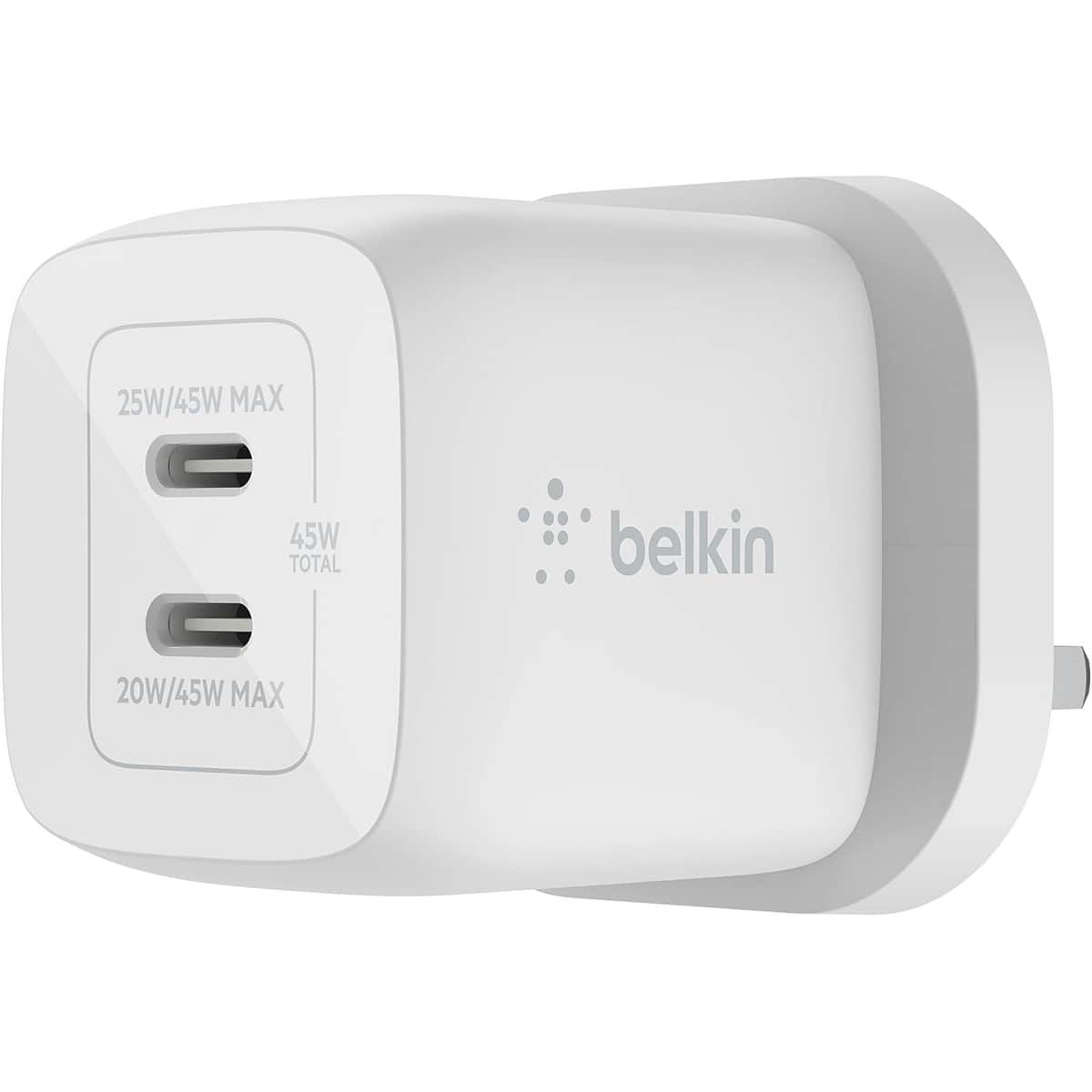 Belkin GaN PPS 45W 2-Port USB-C Wall Charger