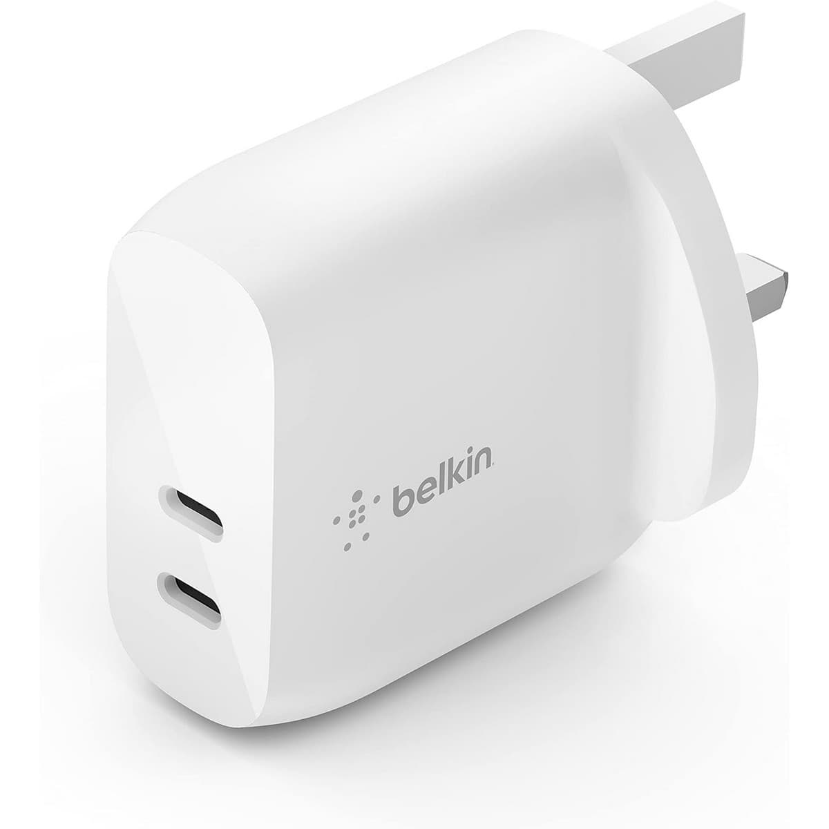 Belkin White PD 40W 2-Port USB-C Wall Charger