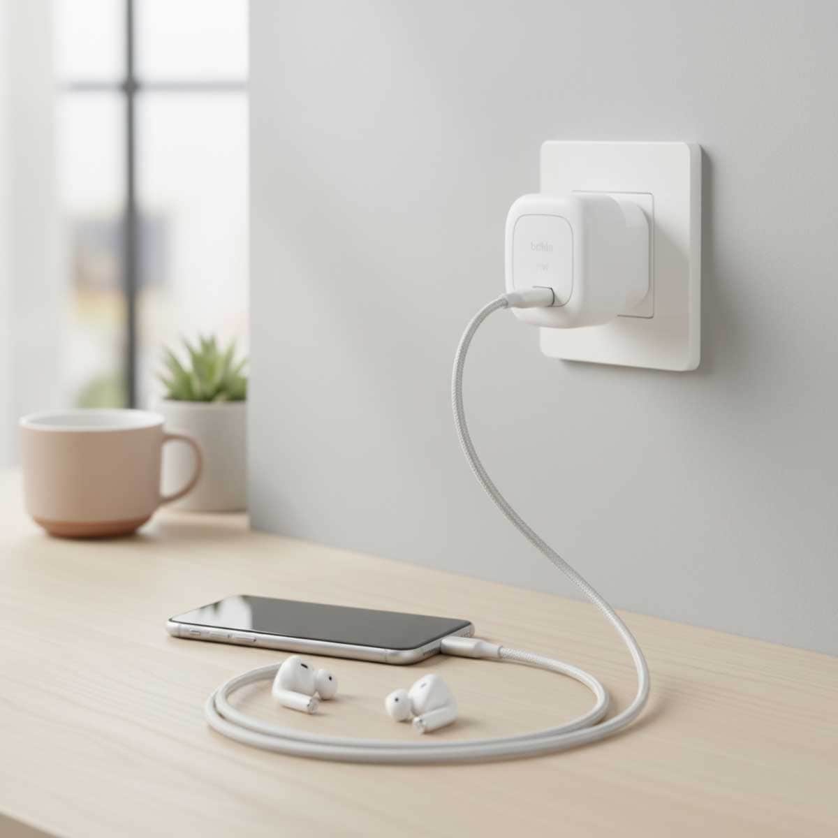 Belkin White PPS 20W USB-C Wall Charger
