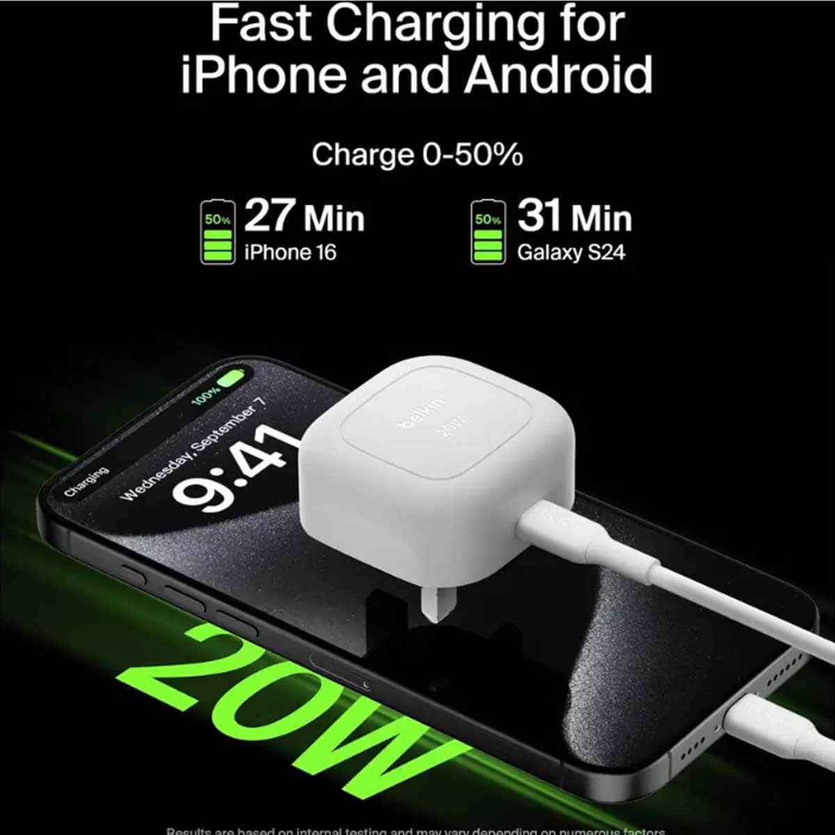Belkin White PPS 20W USB-C Wall Charger
