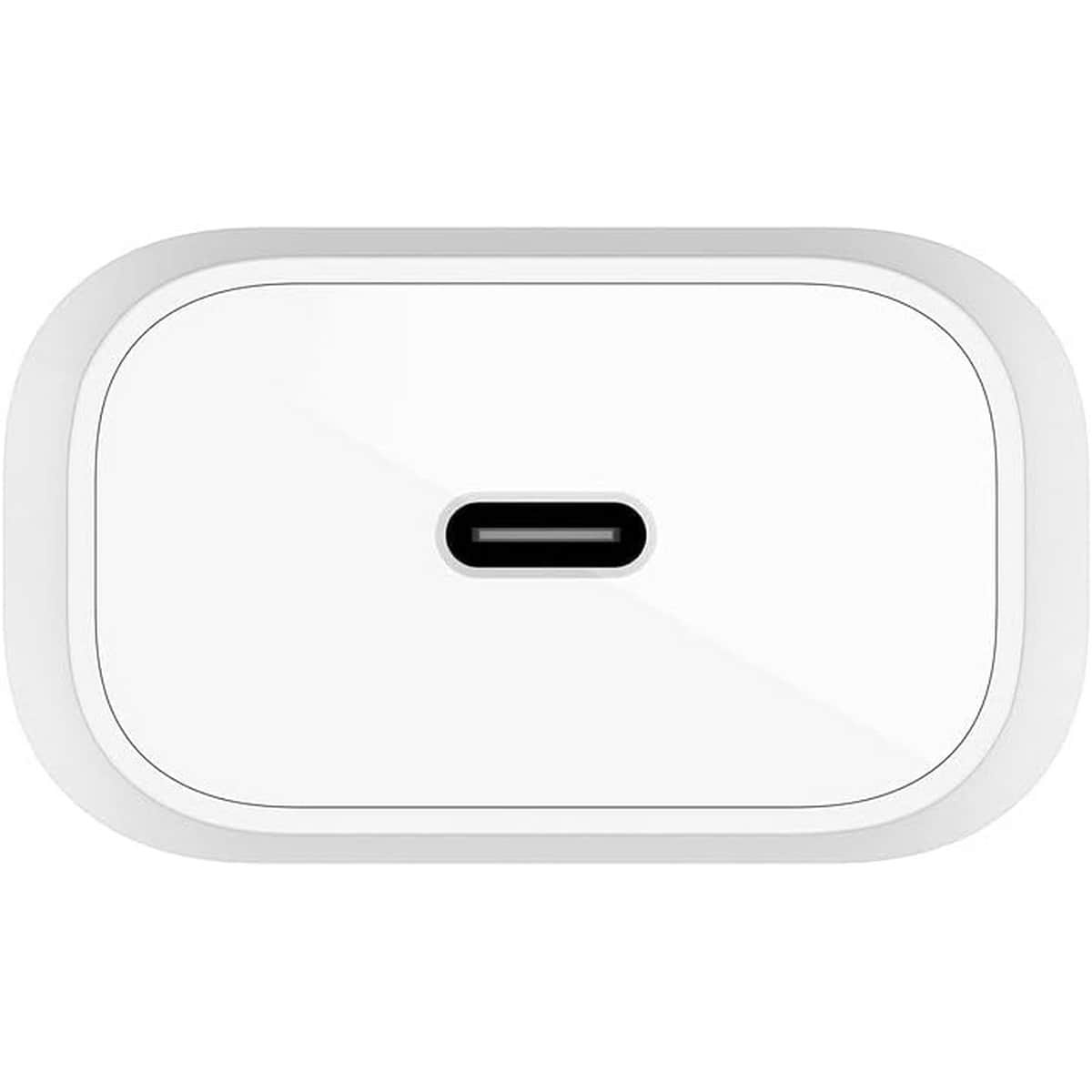 بيلكن أبيض PPS 25W شاحن حائط USB-C مع طقم كابل USB-C إلى Lightning بطول 1 متر