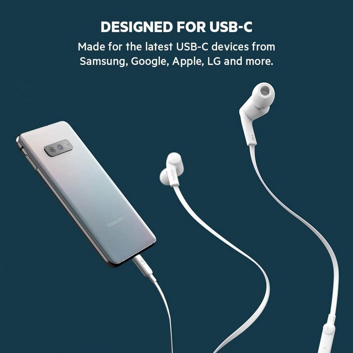 بيلكن روكستار سماعات أذن سلكية بموصل USB-C