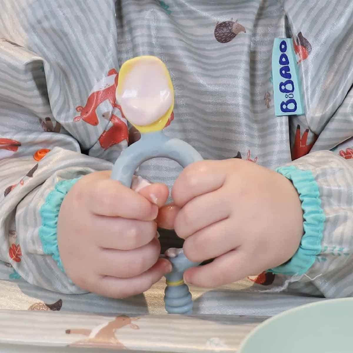 Bibado Multi-Stage Dippit Weaning Cutlery Spoon Unisex, 0-2 Years, Pack of 2
