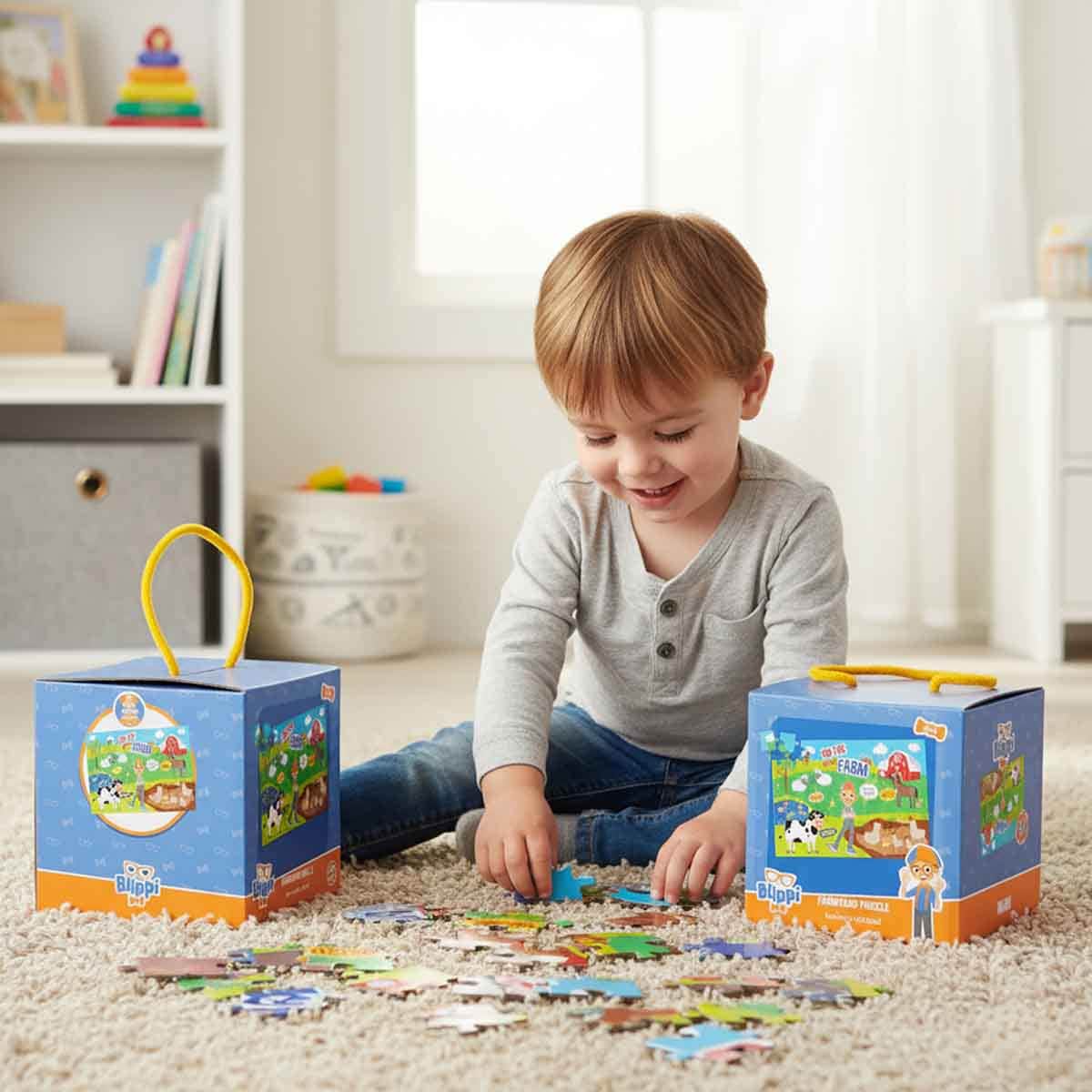 Blippi 60-Piece On The Farm Puzzle Set Unisex, 3-4 Years