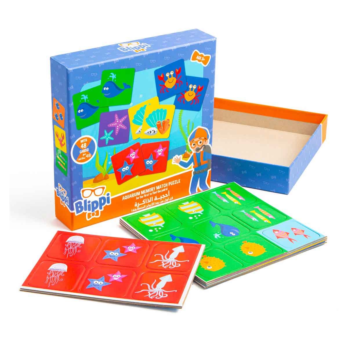 بليبي مجموعة أحاجي مطابقة الذاكرة تحت الماء للجنسين، عمر 3-4 سنوات
