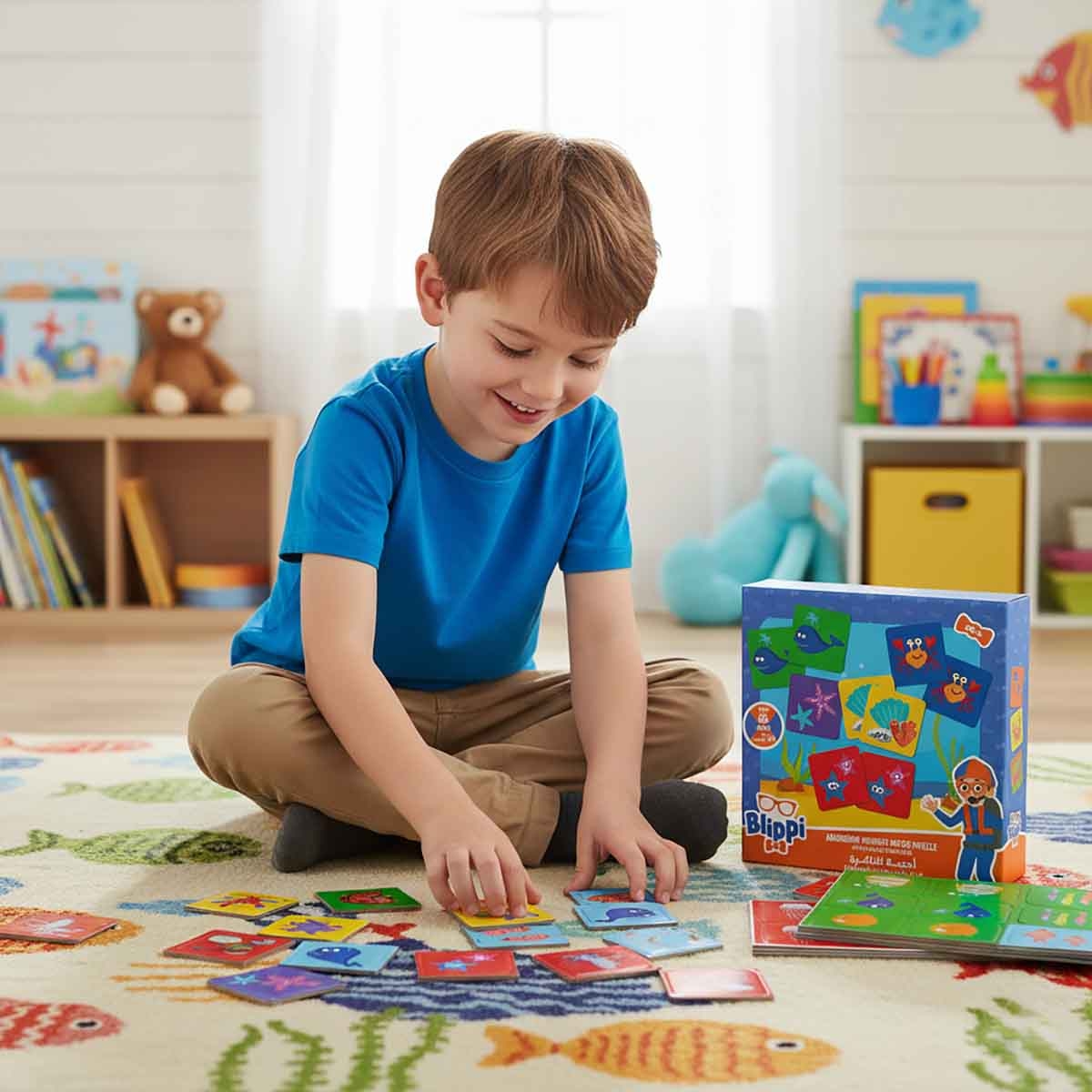 بليبي مجموعة أحاجي مطابقة الذاكرة تحت الماء للجنسين، عمر 3-4 سنوات