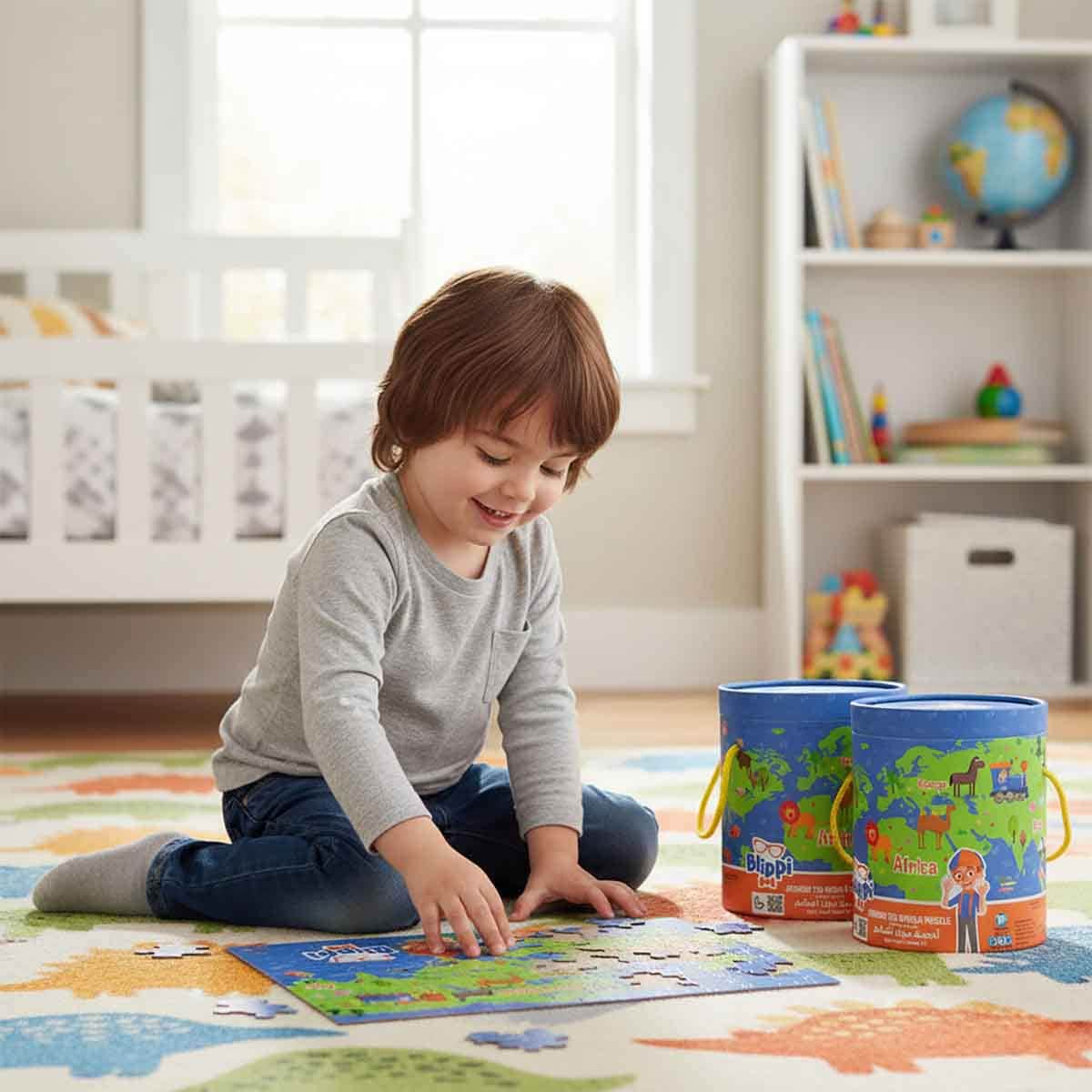 Blippi 45-Piece Explore The World Puzzle Puzzle Set Unisex, 3-4 Years