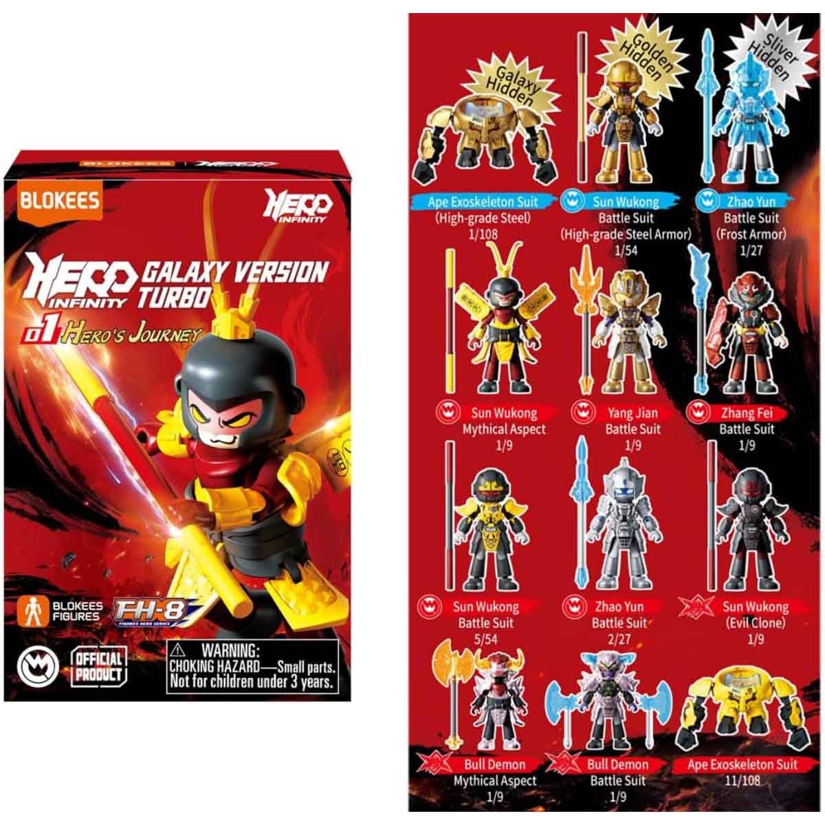 Blokees Hero Infinity 85015 Galaxy Version Tubro 01 Hero's Journey Assorted Action Figure Model Kit Unisex, 13+ Years