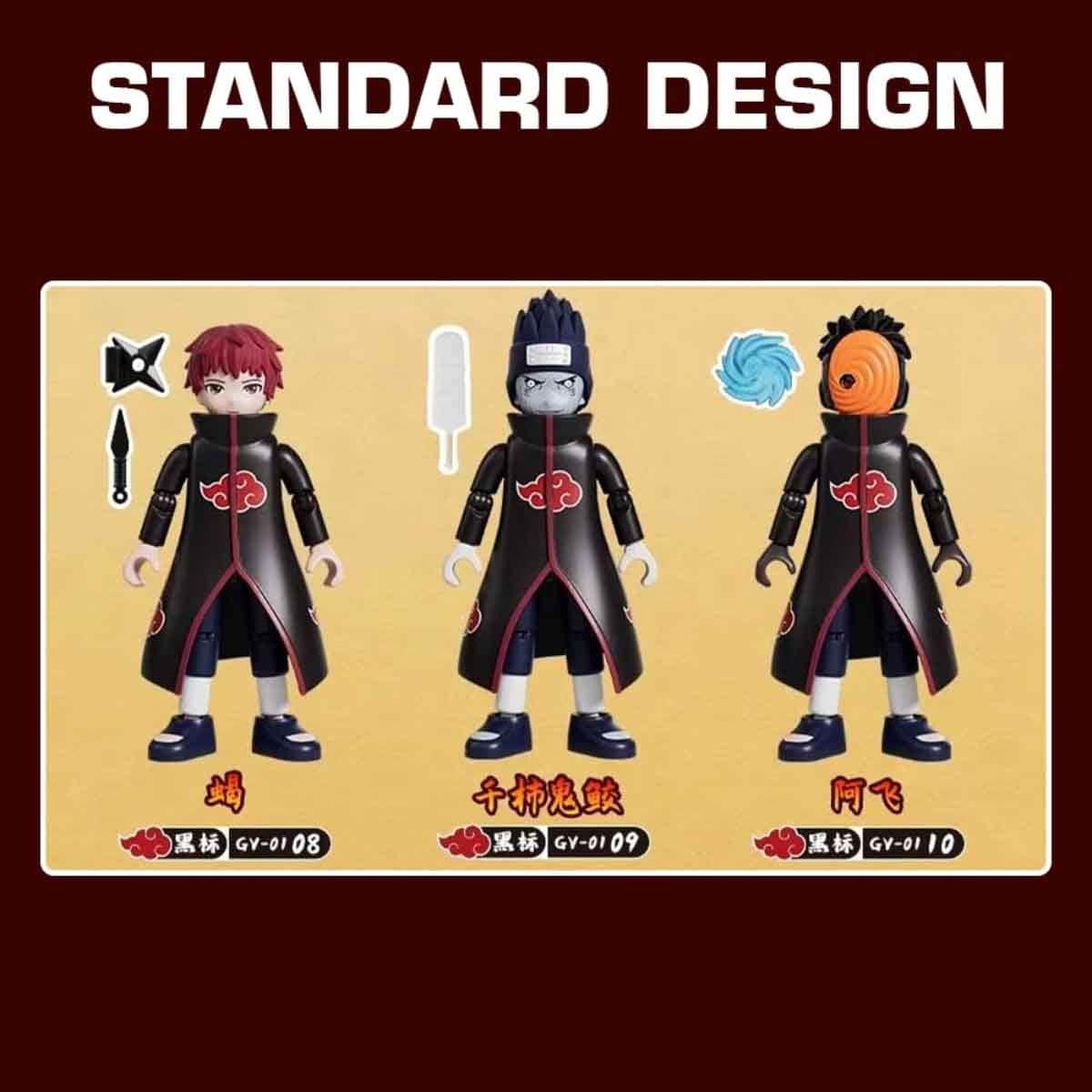 Blokees Naruto 71047 Galaxy Version 01 Ultimate Bond Assorted Action Figure Model Kit Unisex, 13+ Years