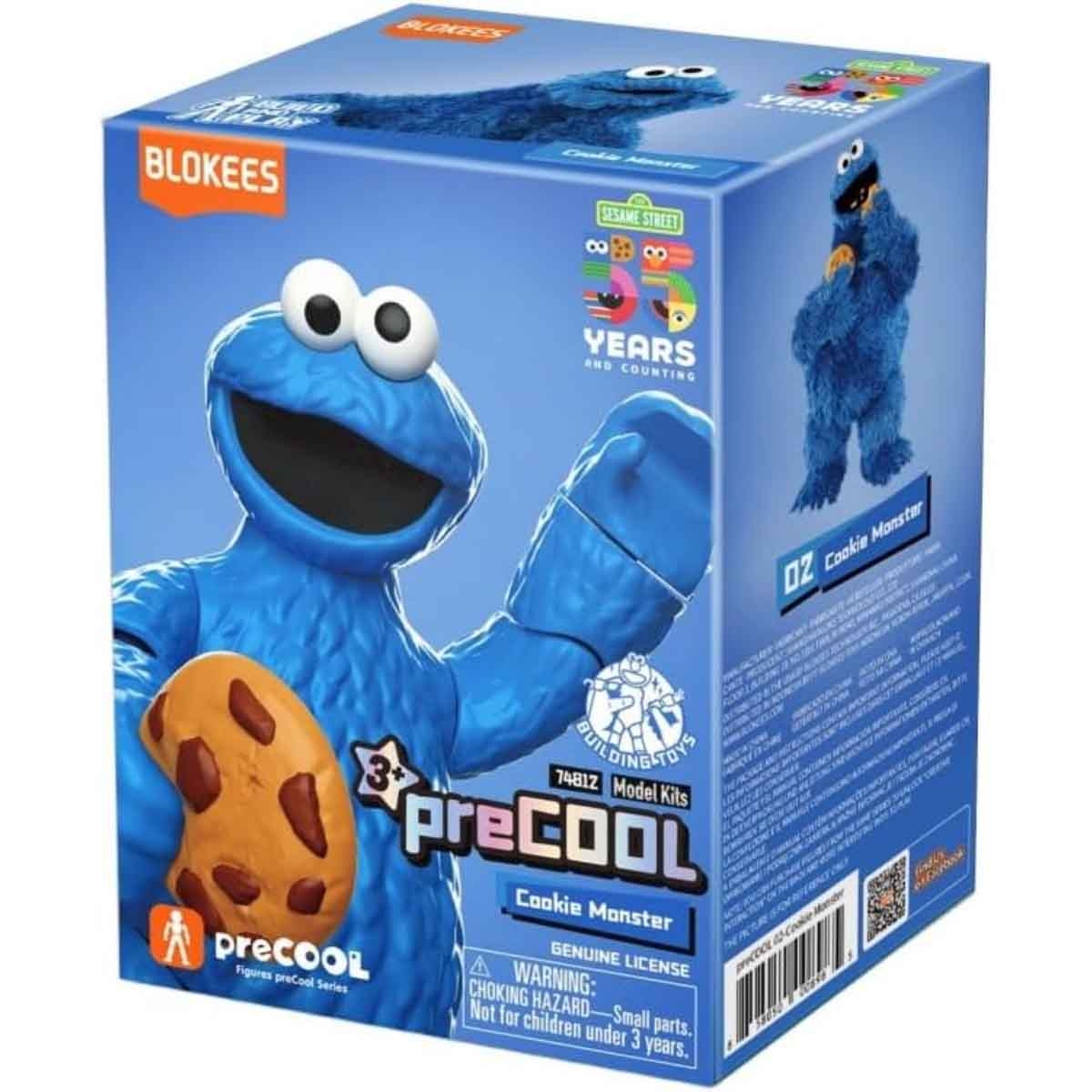 Blokees Sesame Street Precool 02 Cookie Monster Action Figure Model Kit Unisex, 3-4 Years