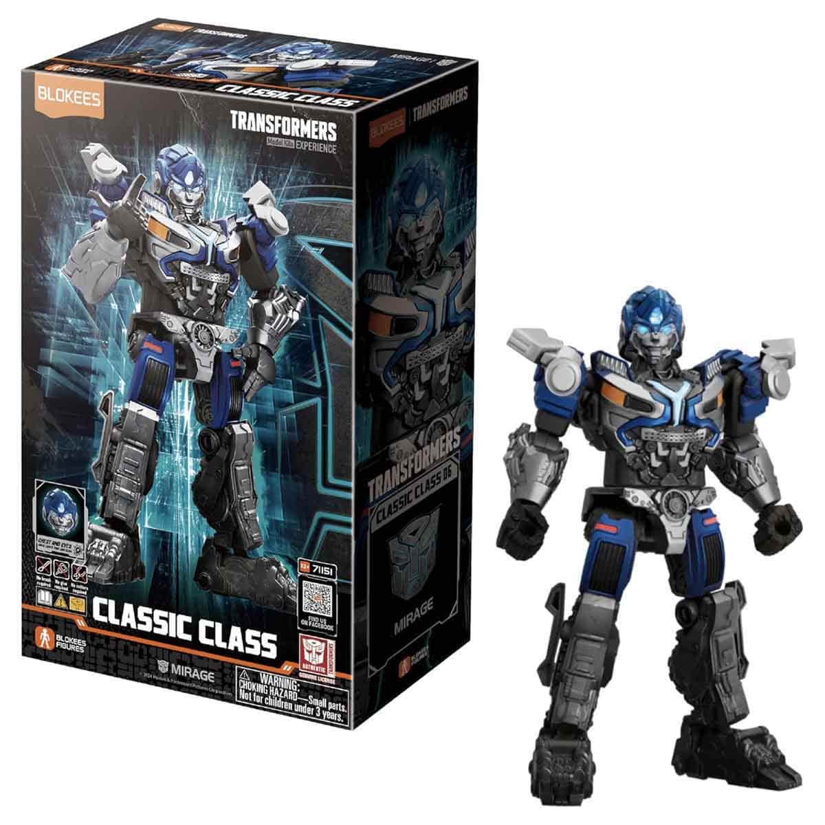 Blokees Transformers 4" 71151 Classic Class 06 Mirage Action Figure Model Kit Unisex, 13+ Years