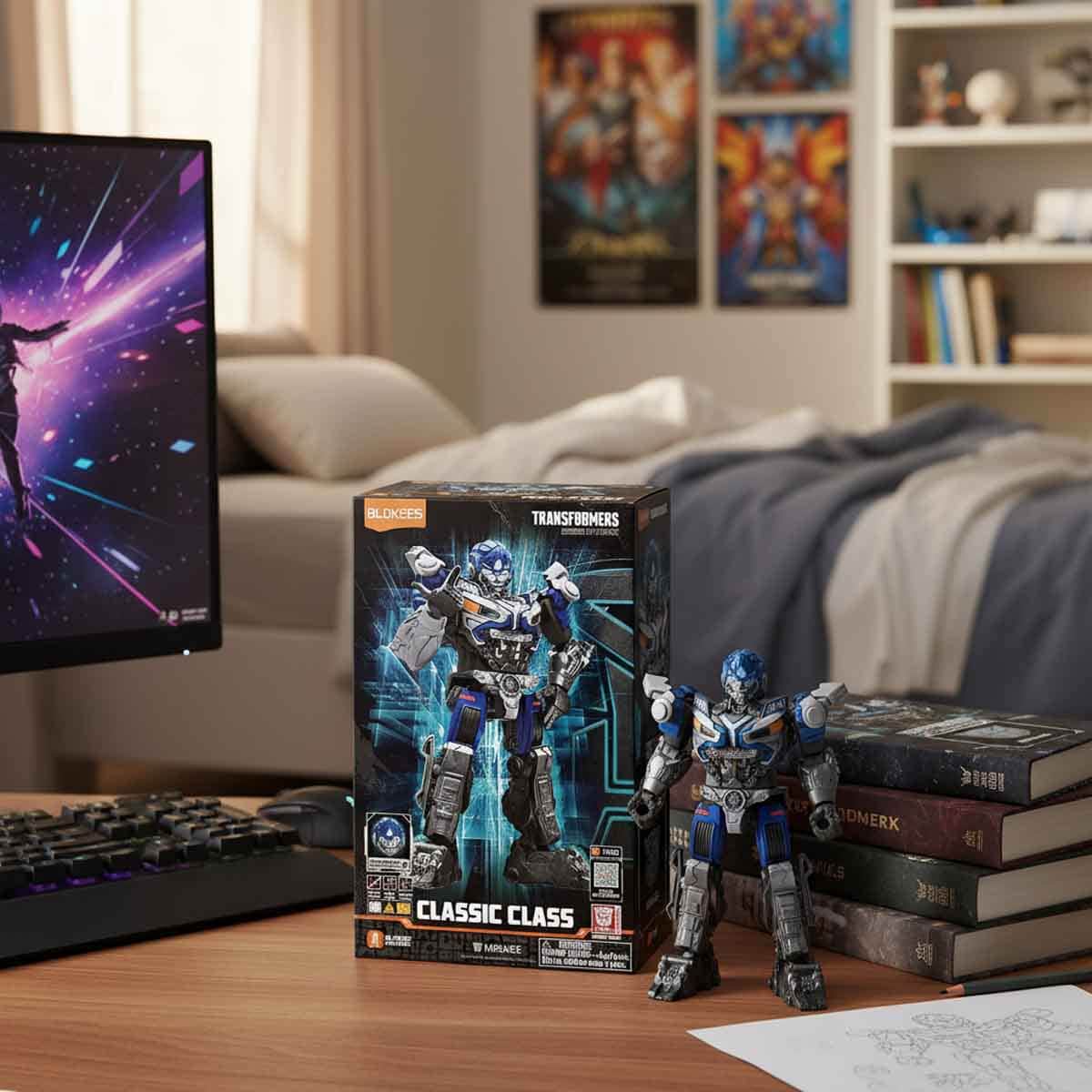 Blokees Transformers 4" 71151 Classic Class 06 Mirage Action Figure Model Kit Unisex, 13+ Years