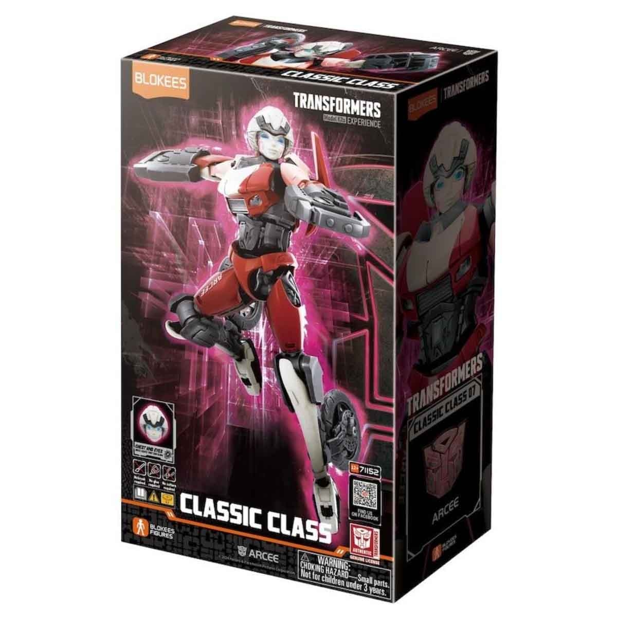 Blokees Transformers 4" 71152 Classic Class 07 Arcee Action Figure Model Kit Unisex, 13+ Years