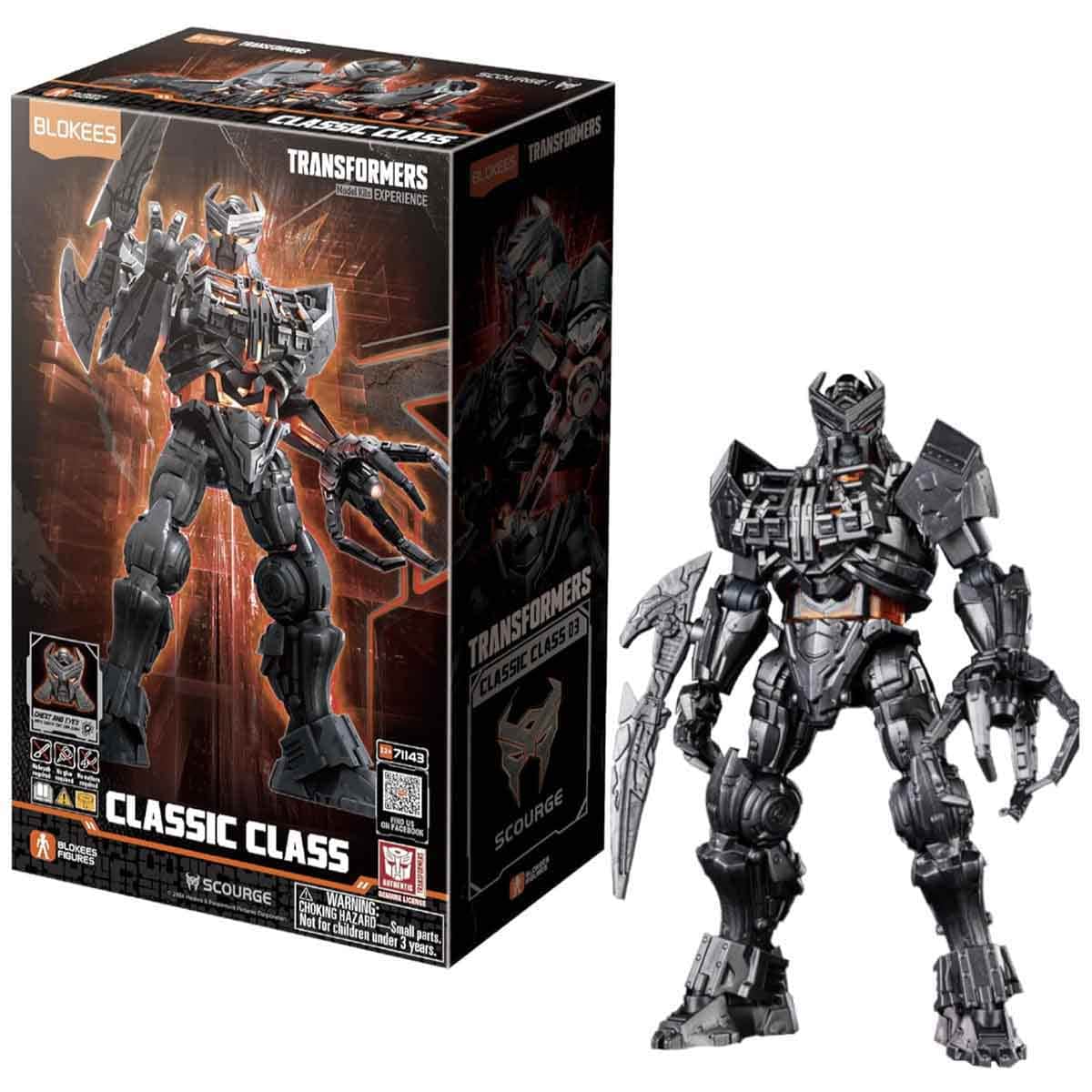 Blokees Transformers 5" 71143 Classic Class 03 Scourge Action Figure Model Kit Unisex, 13+ Years