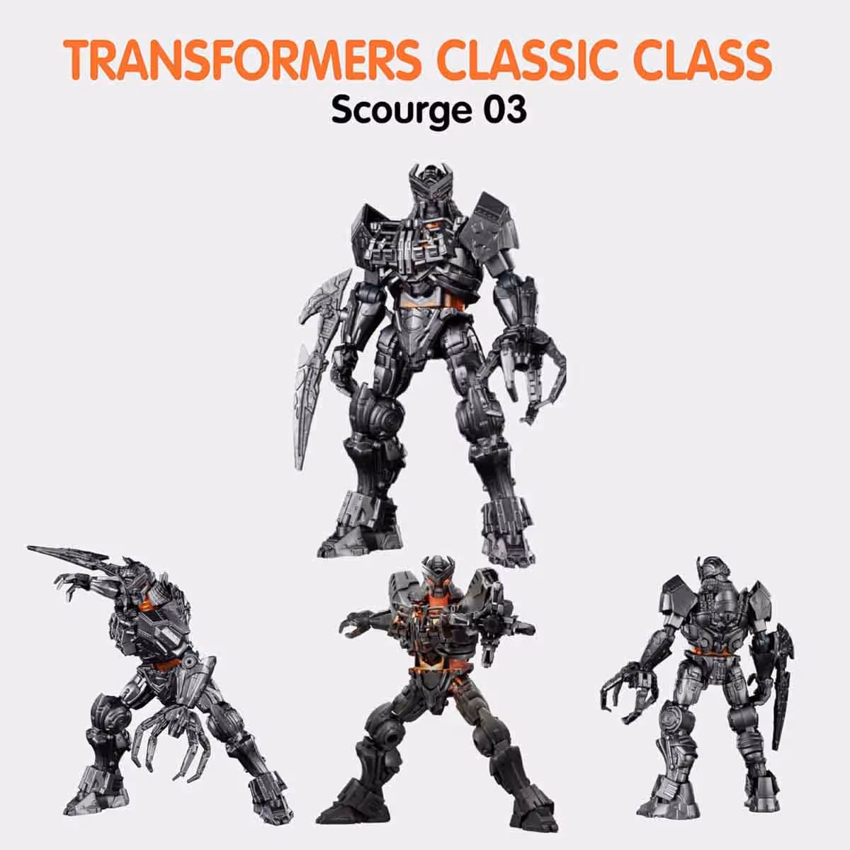 Blokees Transformers 5" 71143 Classic Class 03 Scourge Action Figure Model Kit Unisex, 13+ Years