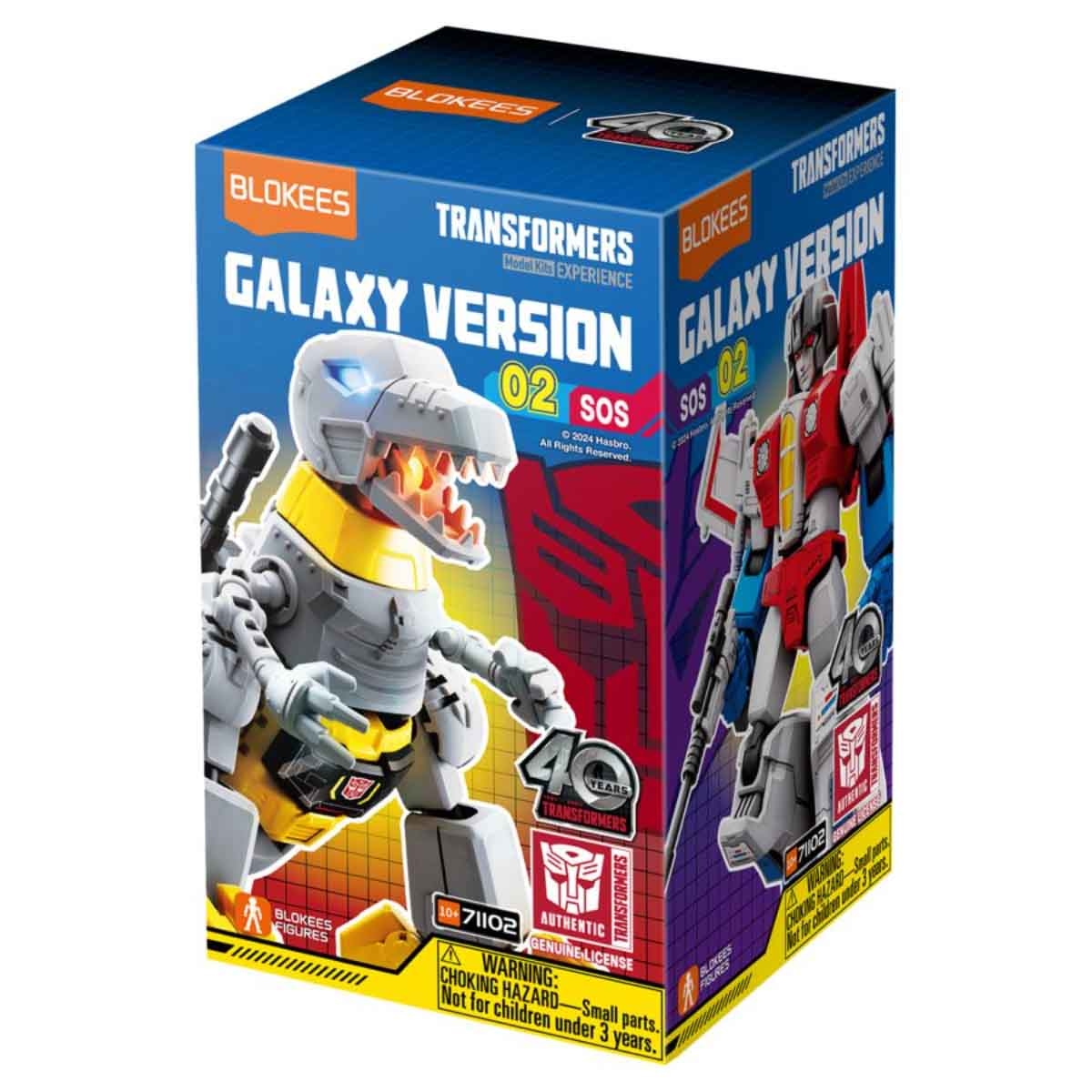 Blokees Transformers 71102 Galaxy Version 02 SOS Assorted Action Figure Model Kit Unisex, 13+ Years