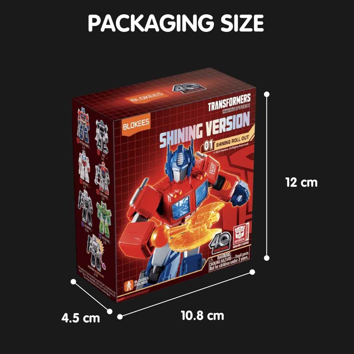 Blokees Transformers 71121 Shining Version 01 Shining Attack Assorted Action Figure Model Kit Unisex, 13+ Years