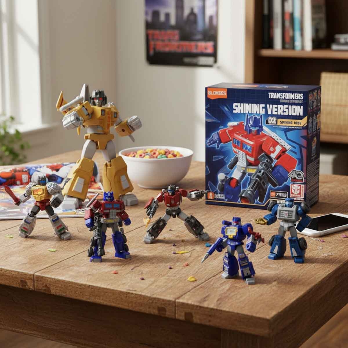 Blokees Transformers 71122 Shining Version 02 Shining 1985 Assorted Action Figure Model Kit Unisex, 13+ Years