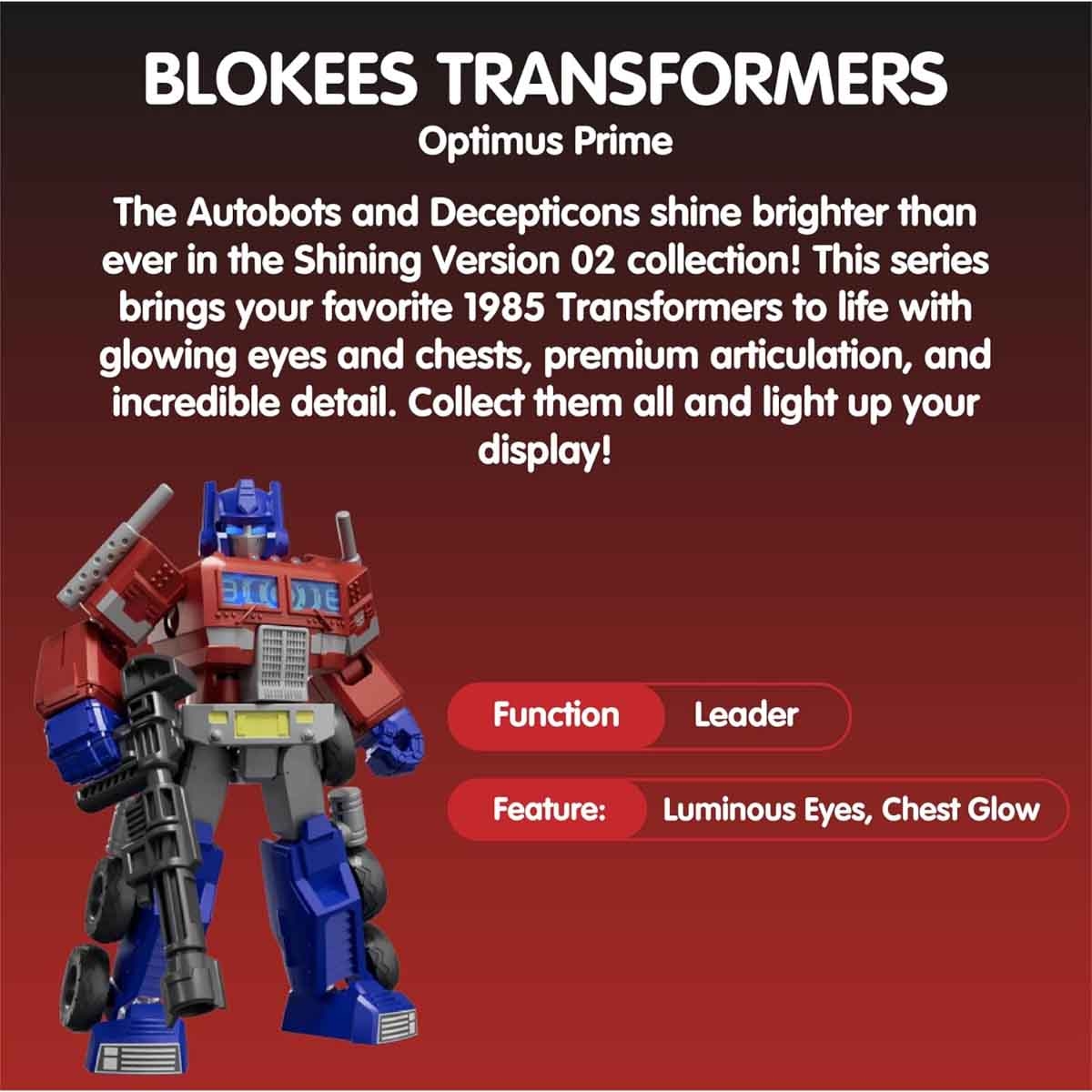 Blokees Transformers 71122 Shining Version 02 Shining 1985 Assorted Action Figure Model Kit Unisex, 13+ Years